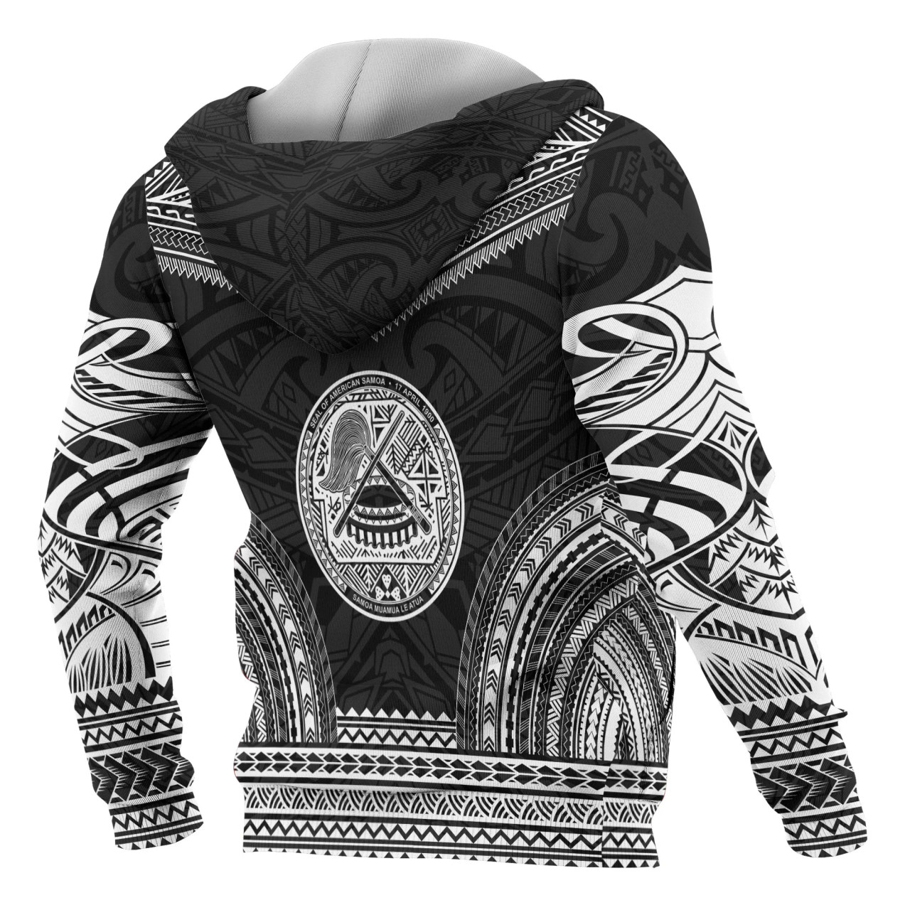 American Samoa Polynesian Chief Hoodie - Black Version