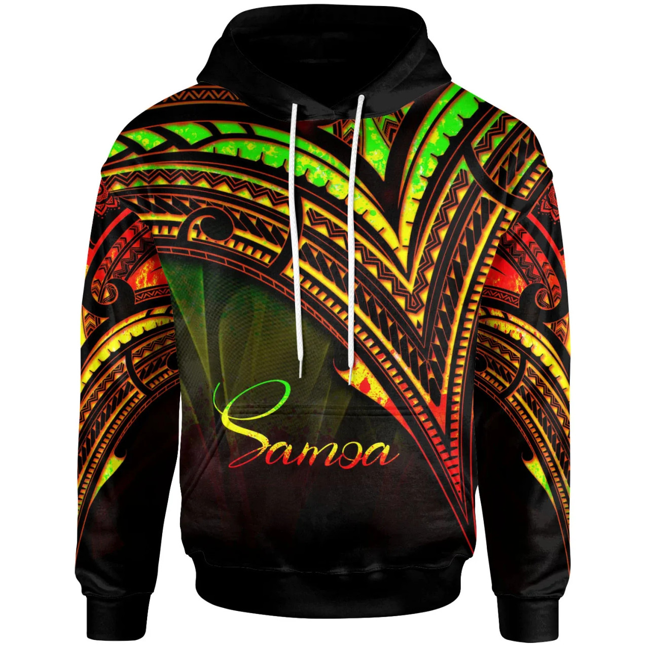 Samoa Hoodie - Reggae Color Cross Style