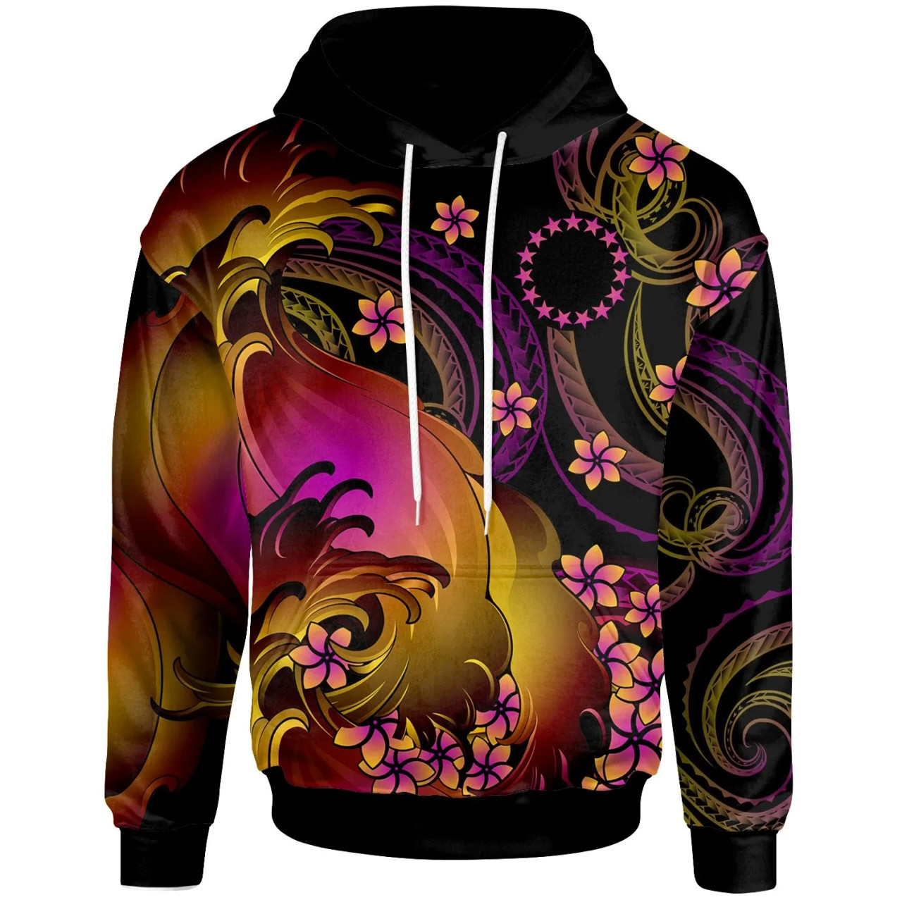 Cook Islands Hoodie - Cook Islands in wave