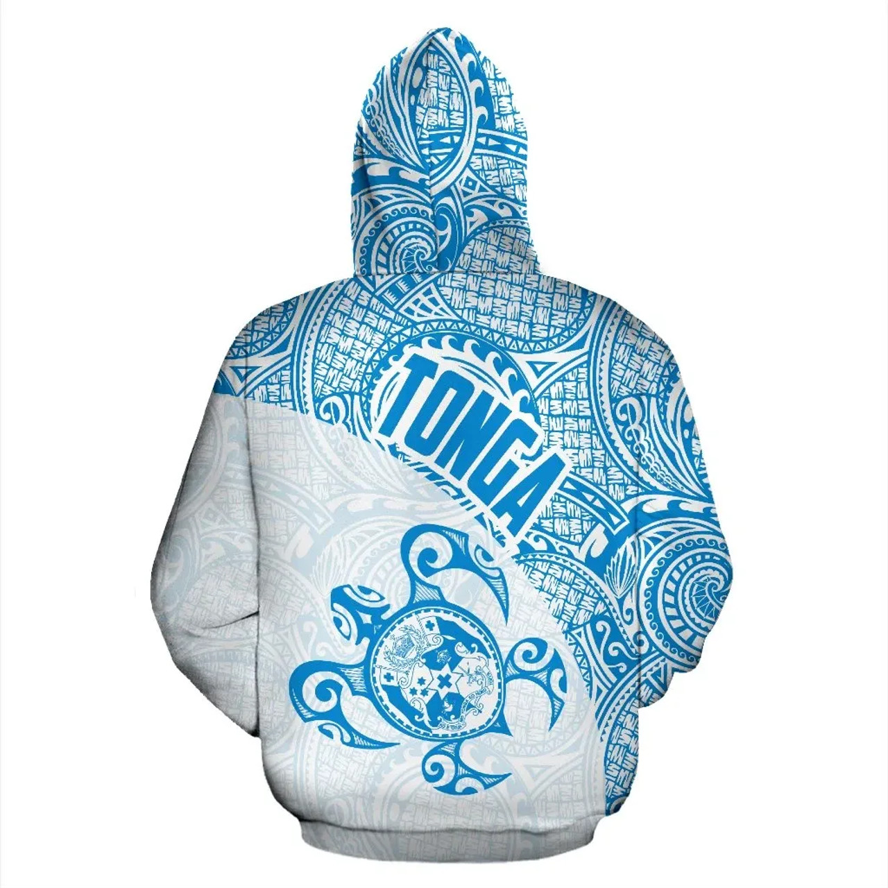 Tonga Hoodie - Tonga Coat of Arms In Turtle Polynesian Tattoo 09