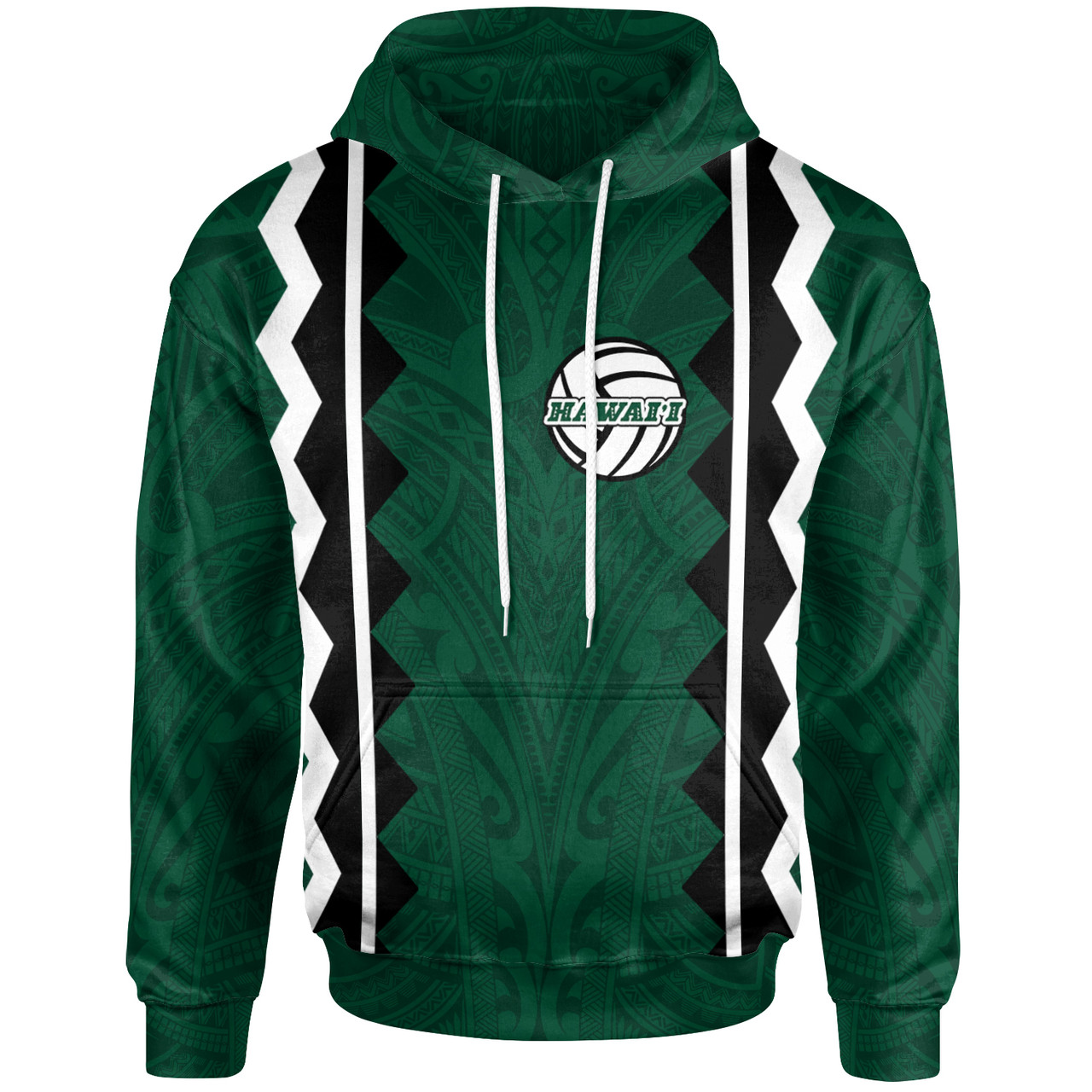 Hawaii Custom Personalised Hoodie - Hawaii Women Volleyball Team Supporter Polynesian Tattoo