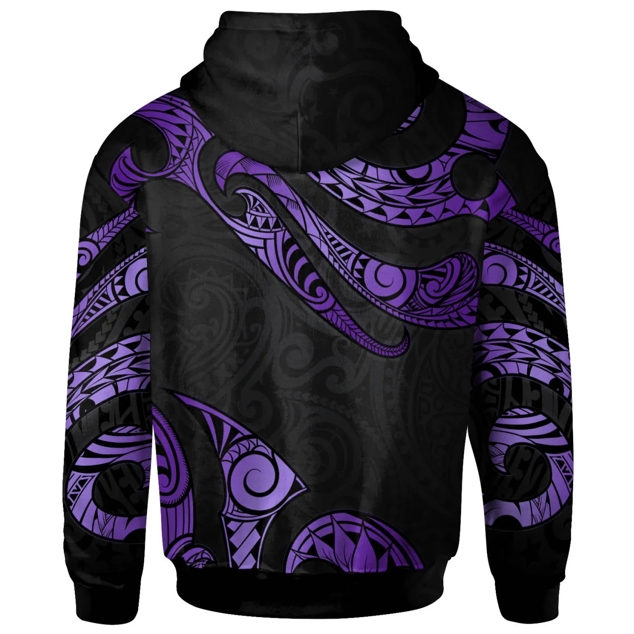 Wallis And Futuna Polynesian Custom Personalised Hoodie - Poly Tattoo Purple Version