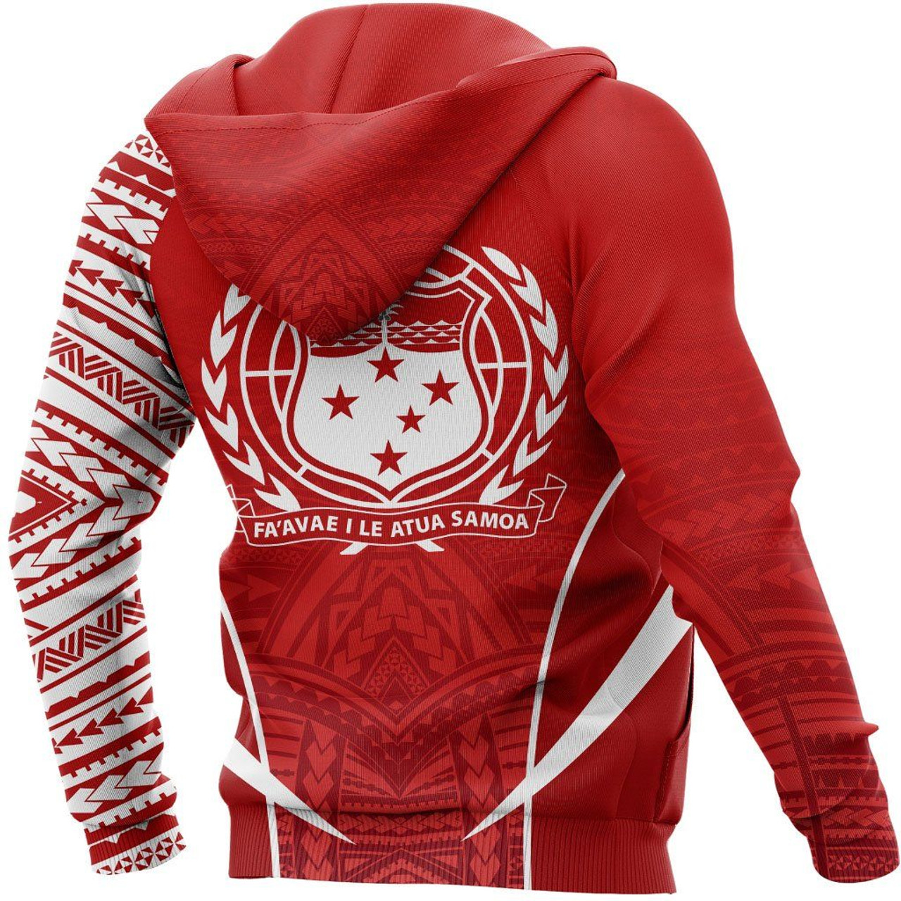 Samoa Active Special Hoodie - Samoa Coat Of Arms Polynesian Tattoo Red