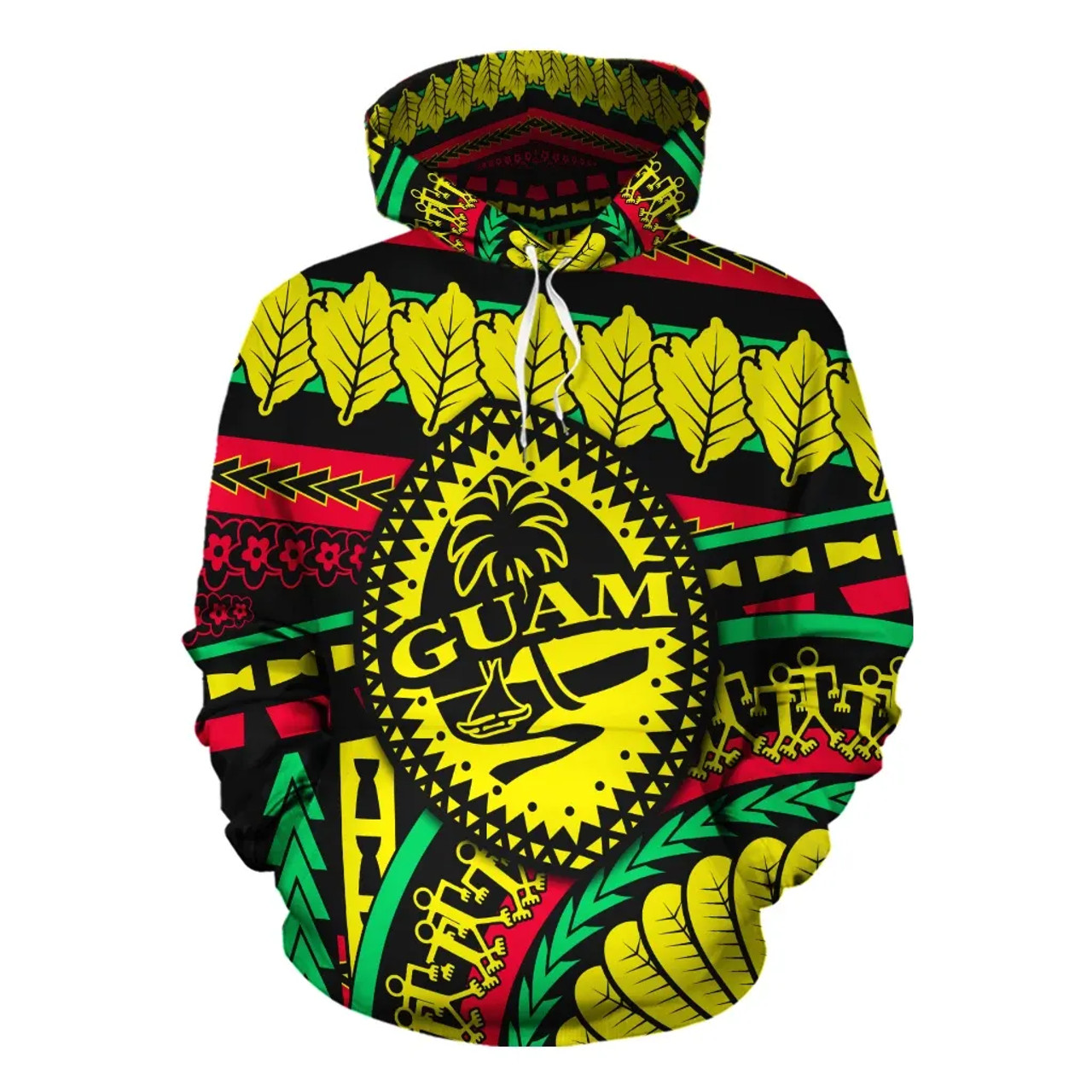 Guam Polynesian ll Over Hoodie - Chamorro Rasta