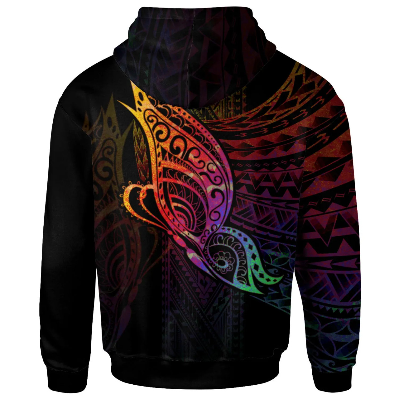 Wallis and Futuna Hoodie - Butterfly Polynesian Style