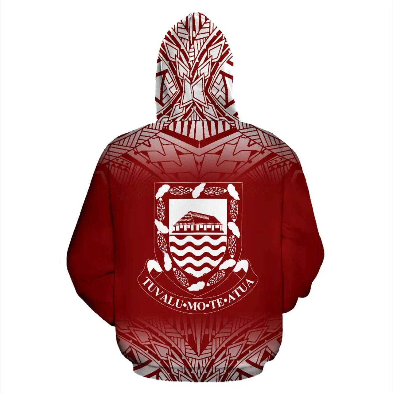 Tuvalu Polynesian Personalised Custom Hoodie Fog Red