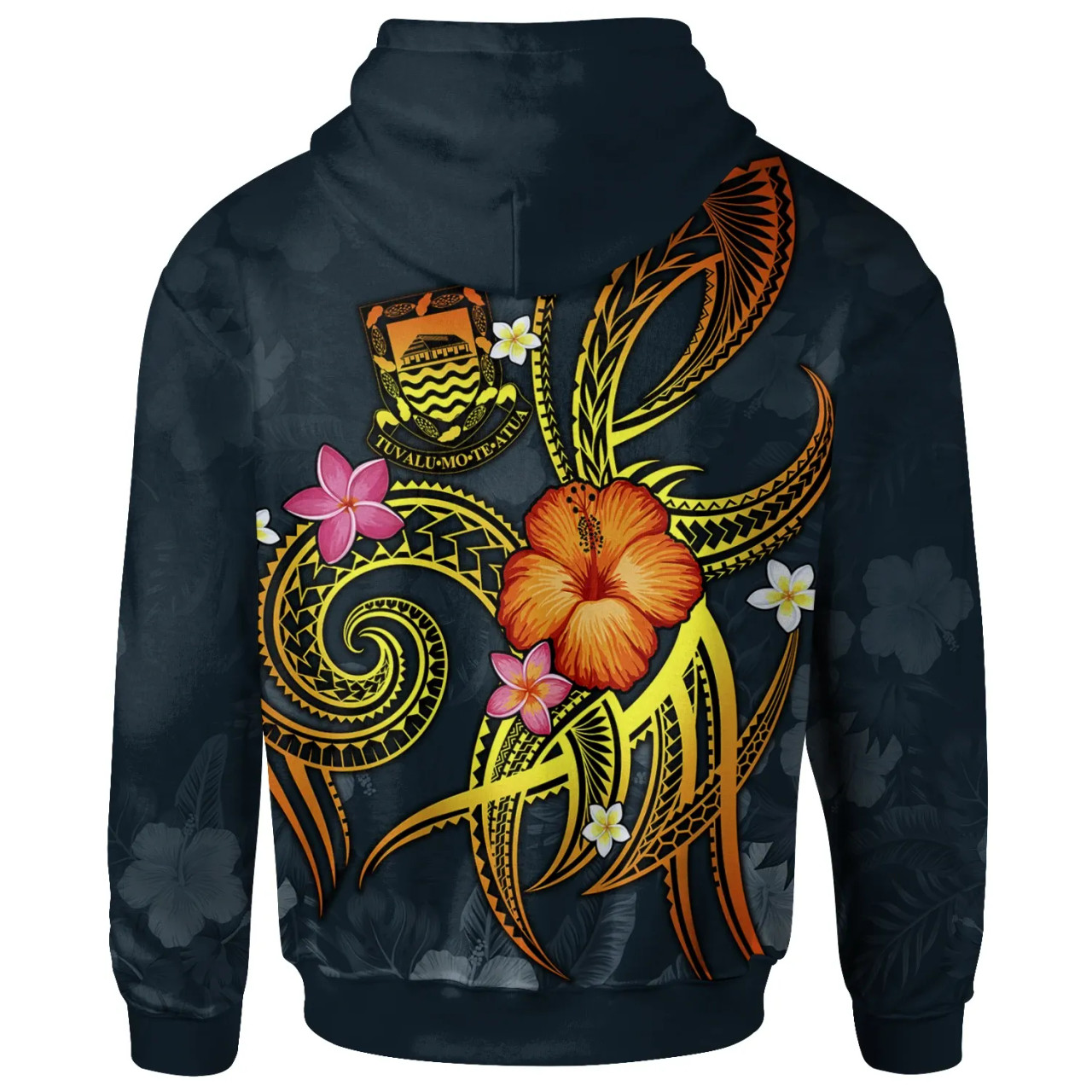 Tuvalu Polynesian Personalised Hoodie - Legend of Tuvalu (Blue)