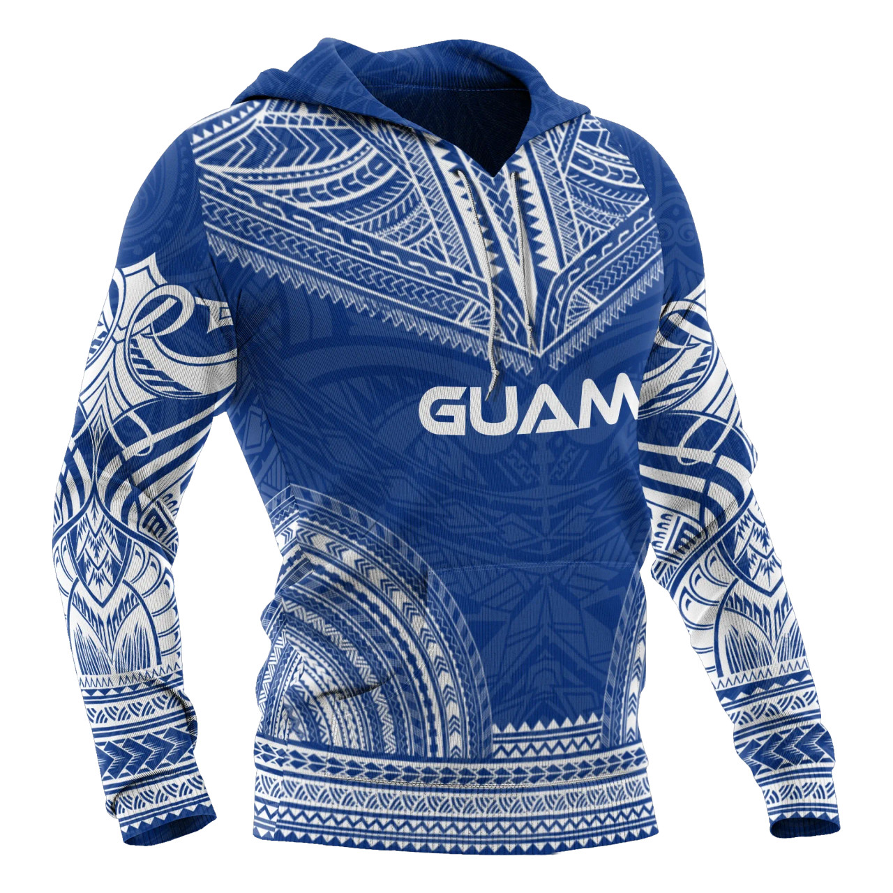Guam Polynesian Chief Hoodie - Blue Version