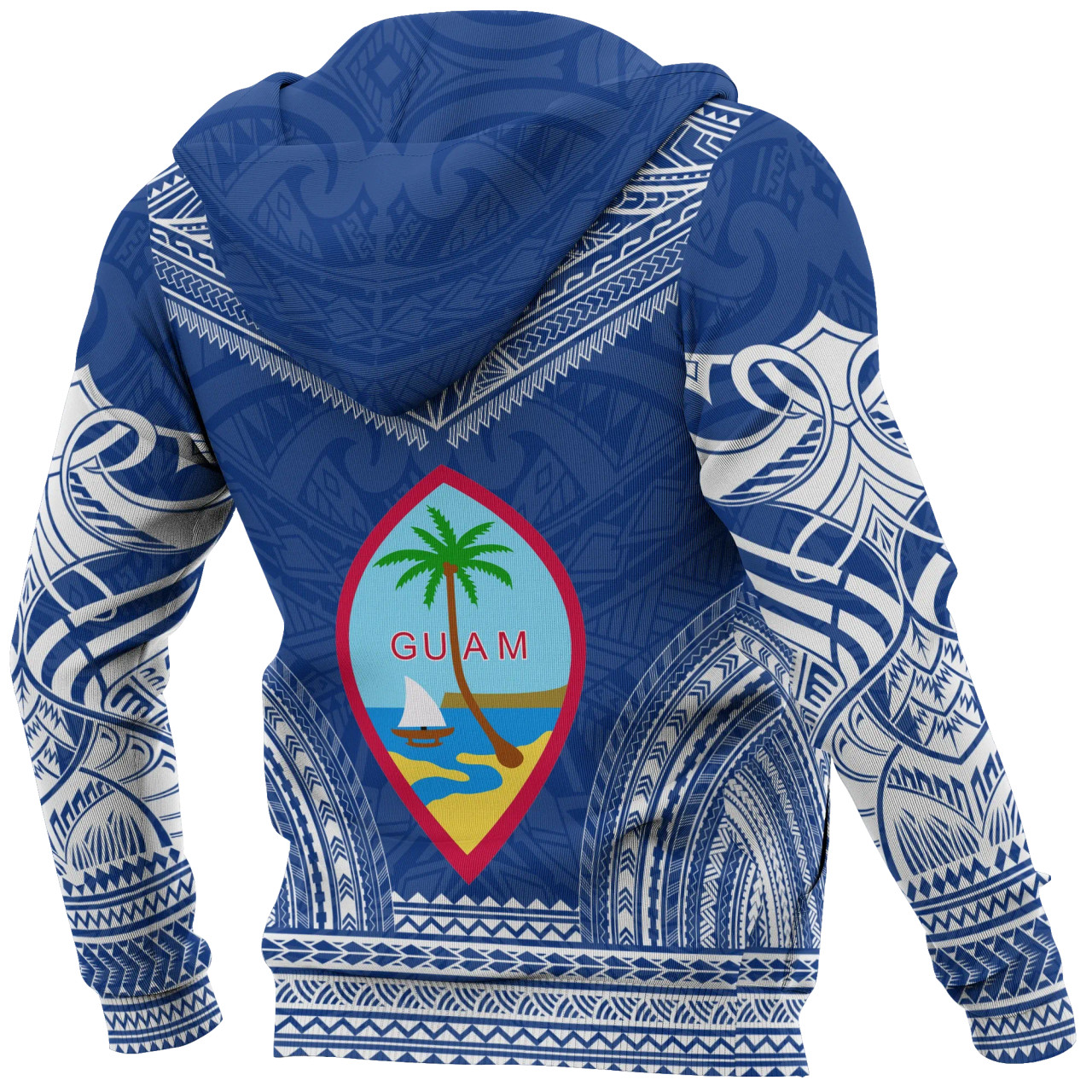 Guam Polynesian Chief Hoodie - Blue Version