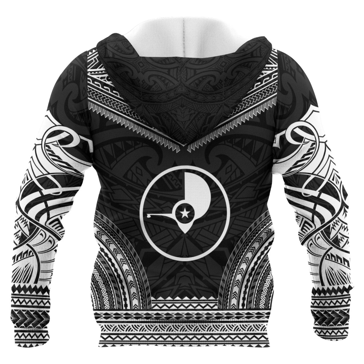 Yap Polynesian Chief Custom Personalised Hoodie - Black Version