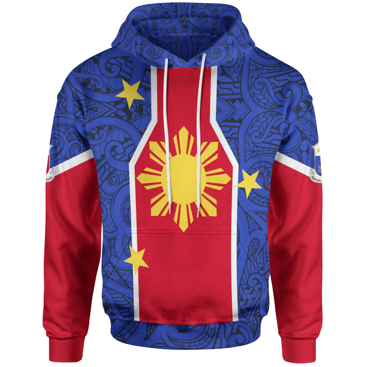 Philippines Hoodie - Polynesian Pattern Flag