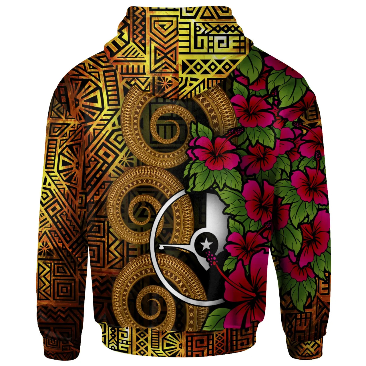 Yap Micronesia Hoodie - Hibiscus Vintage