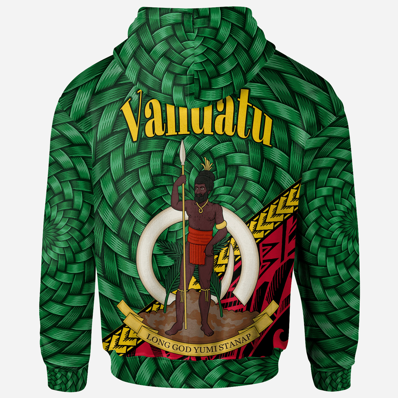 Vanuatu Hoodie - Lakatoro Polynesian Patterns With Bamboo