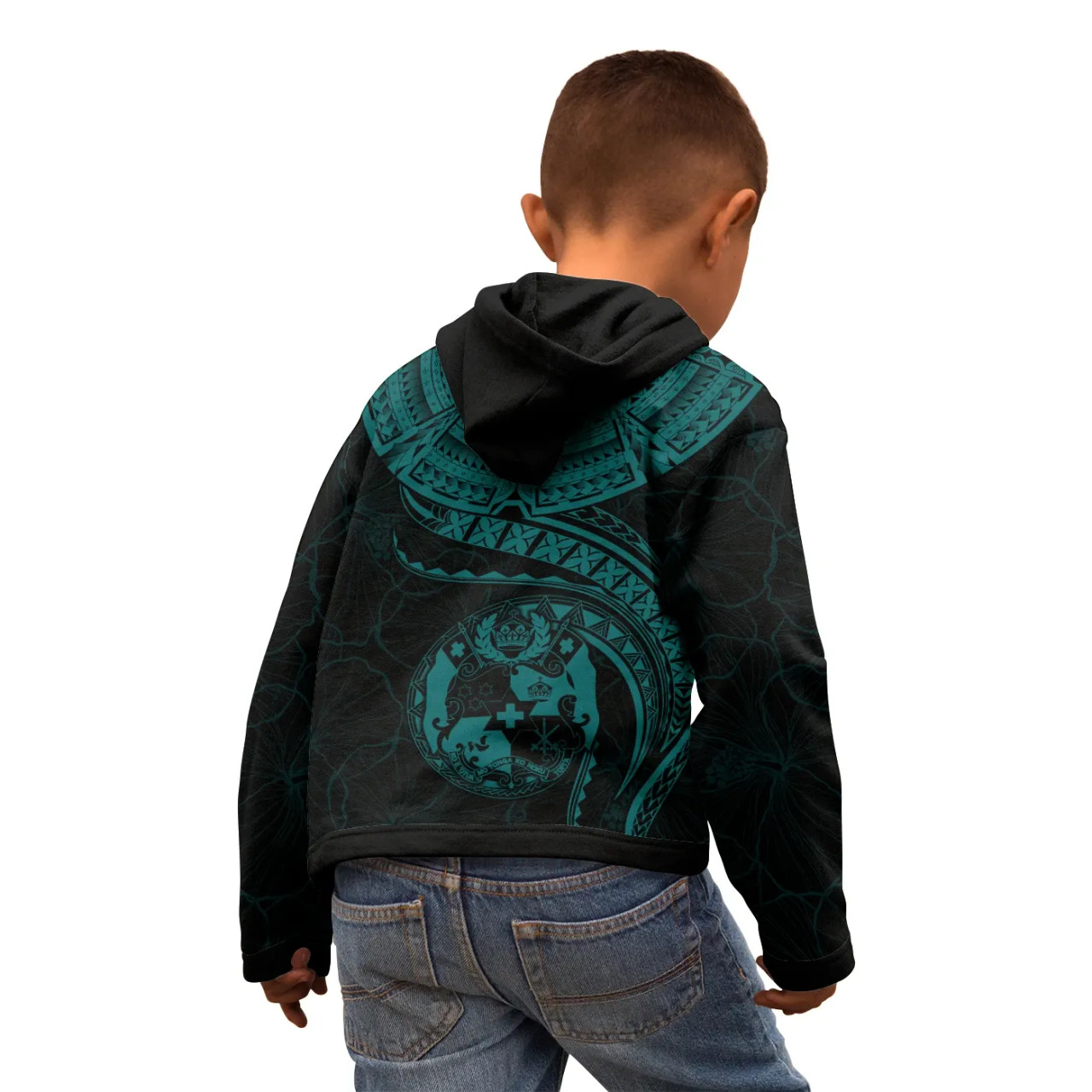 Tonga Polynesian Personalised Hoodie - Tonga Waves (Turquoise)