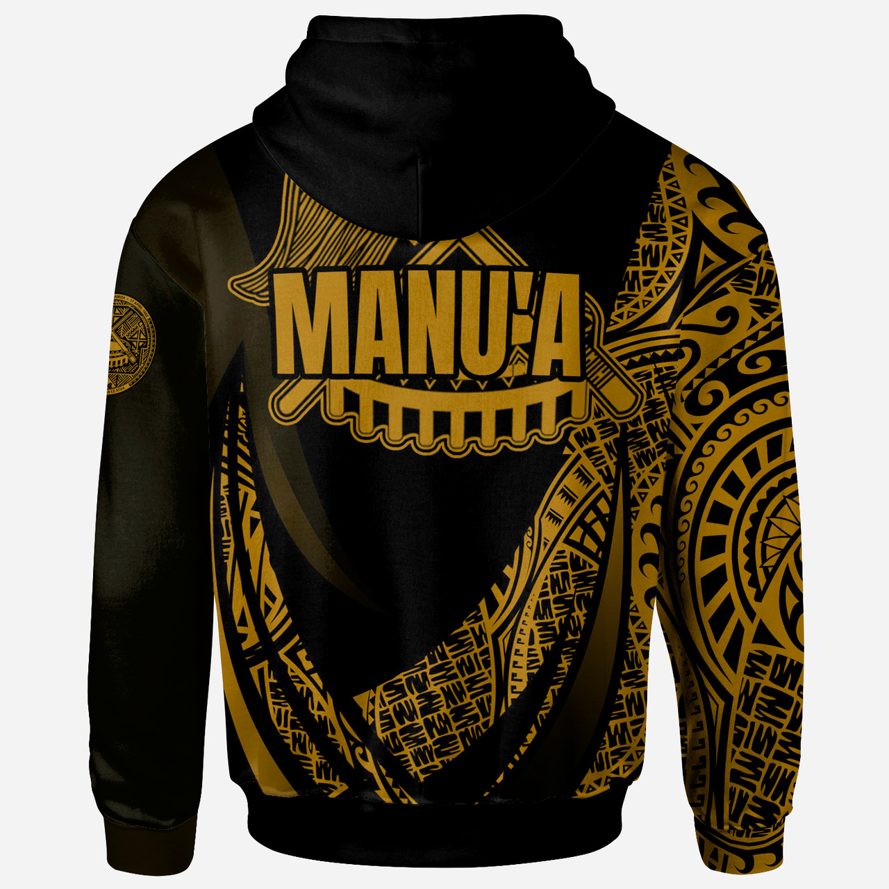 American Samoa Hoodie - Manu'a Ofu Polynesian Gold Patterns Sport Style