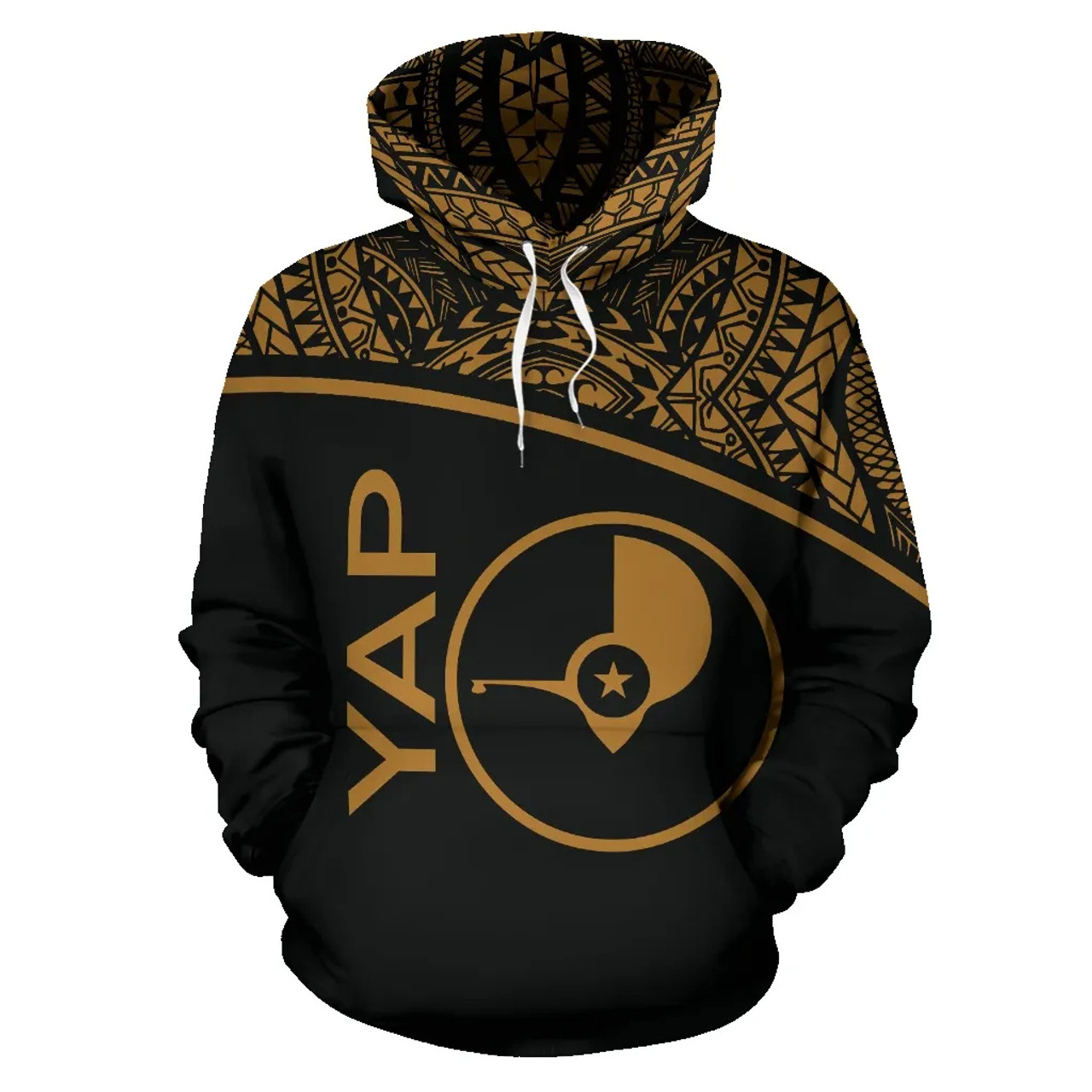 Yap All Over Hoodie - Micronesia Curve Gold Style