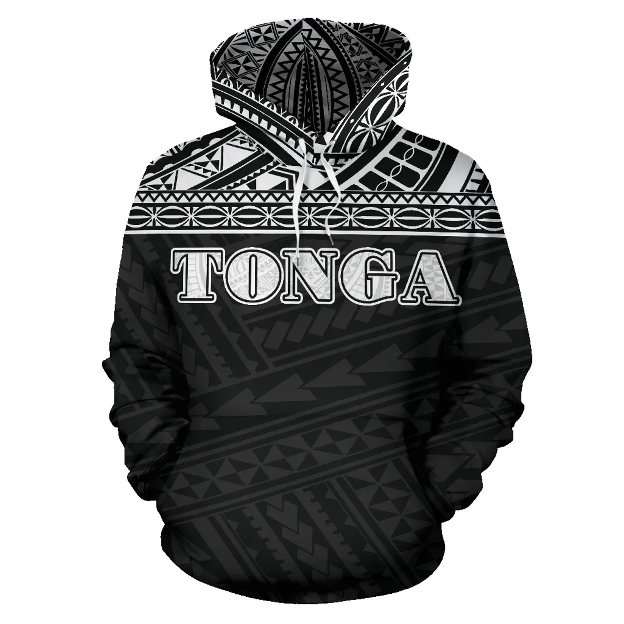 Tonga All Over Hoodie - Polynesian Black Version