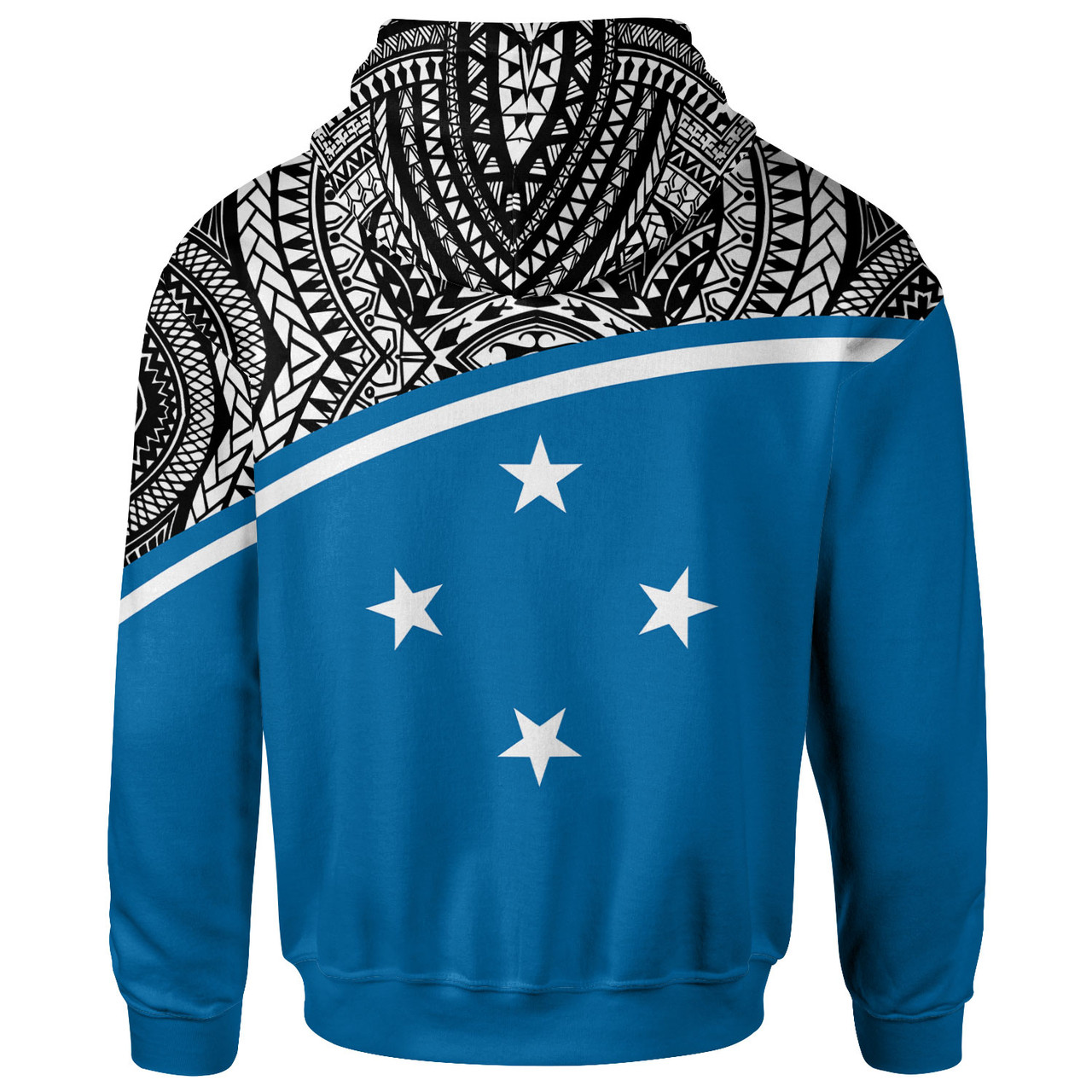 Yap All Over Hoodie - Micronesia Curve Blue Style