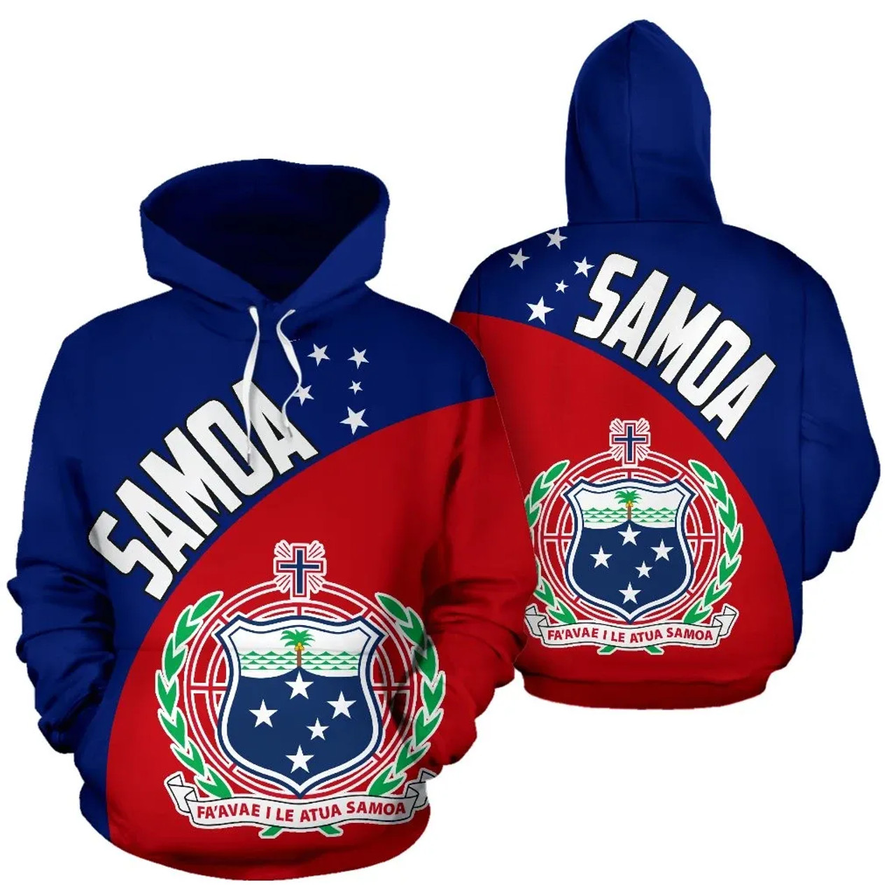 Samoa Hoodie - Samoa Flag Coat Of Arms