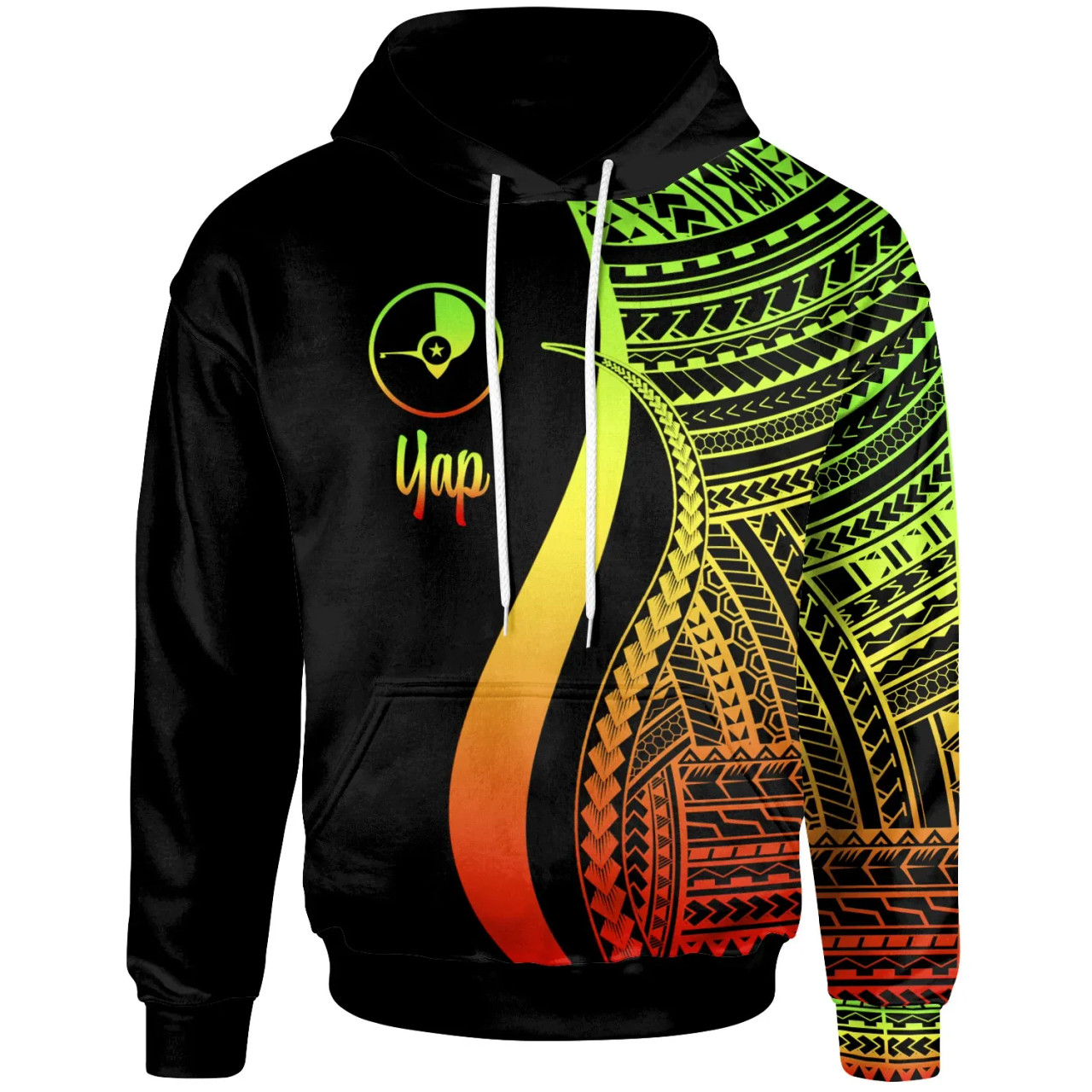 Yap Hoodie Reggae - Tentacle Tribal Pattern