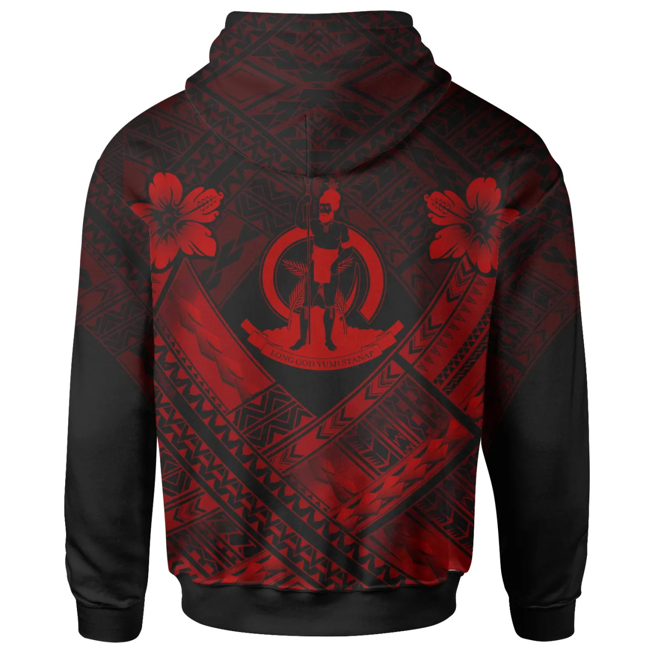 Vanuatu Polynesian Hoodie - Vanuatu Red Seal Camisole Hibiscus Style