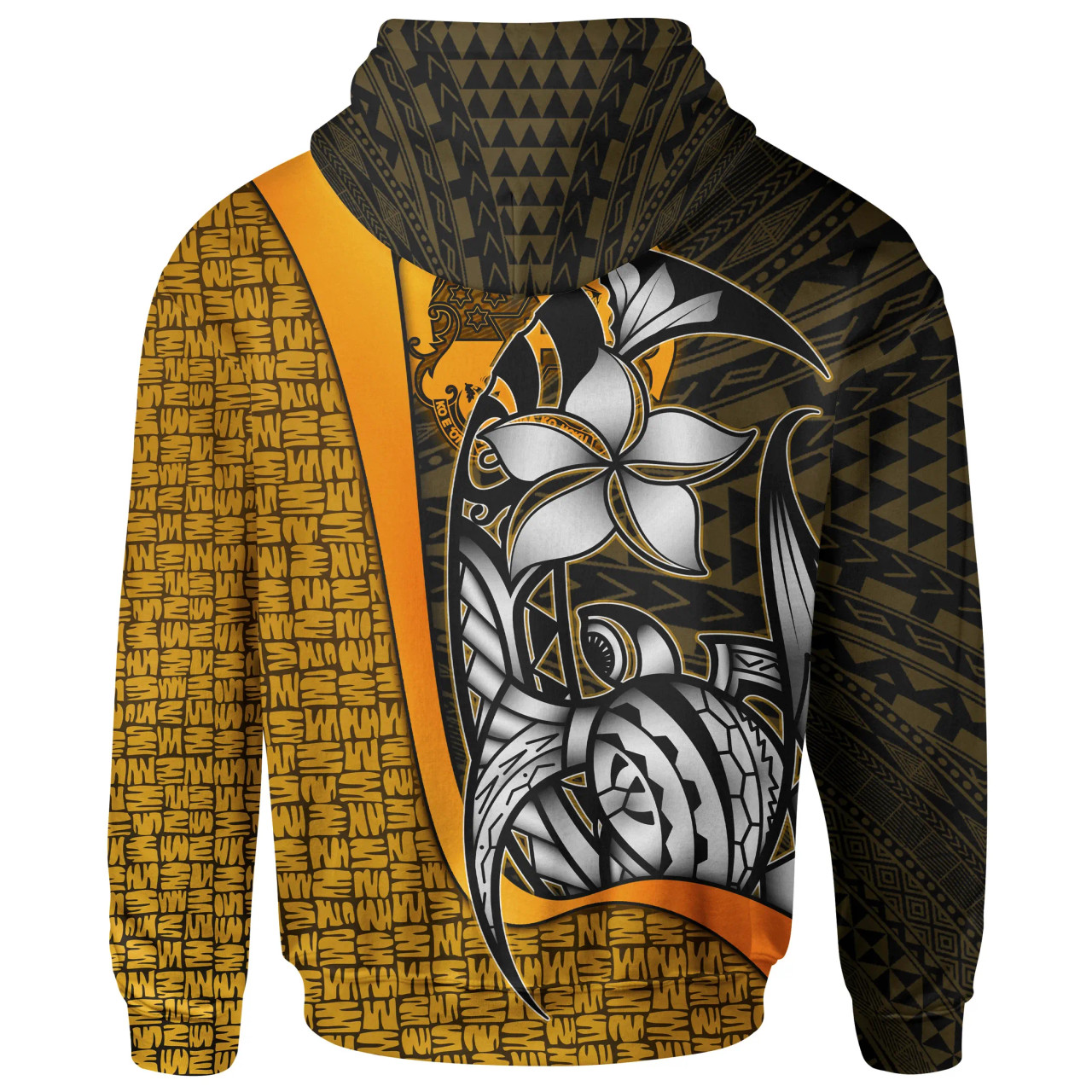 Tonga Polynesian Hoodie Gold - Turtle with Hook