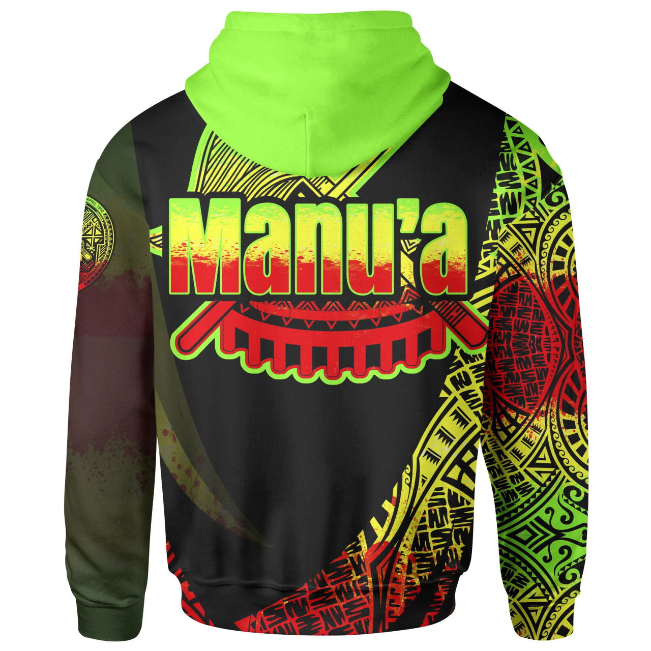 American Samoa Hoodie - Manu'a Ta'u Polynesian Reggae Patterns Sport Style