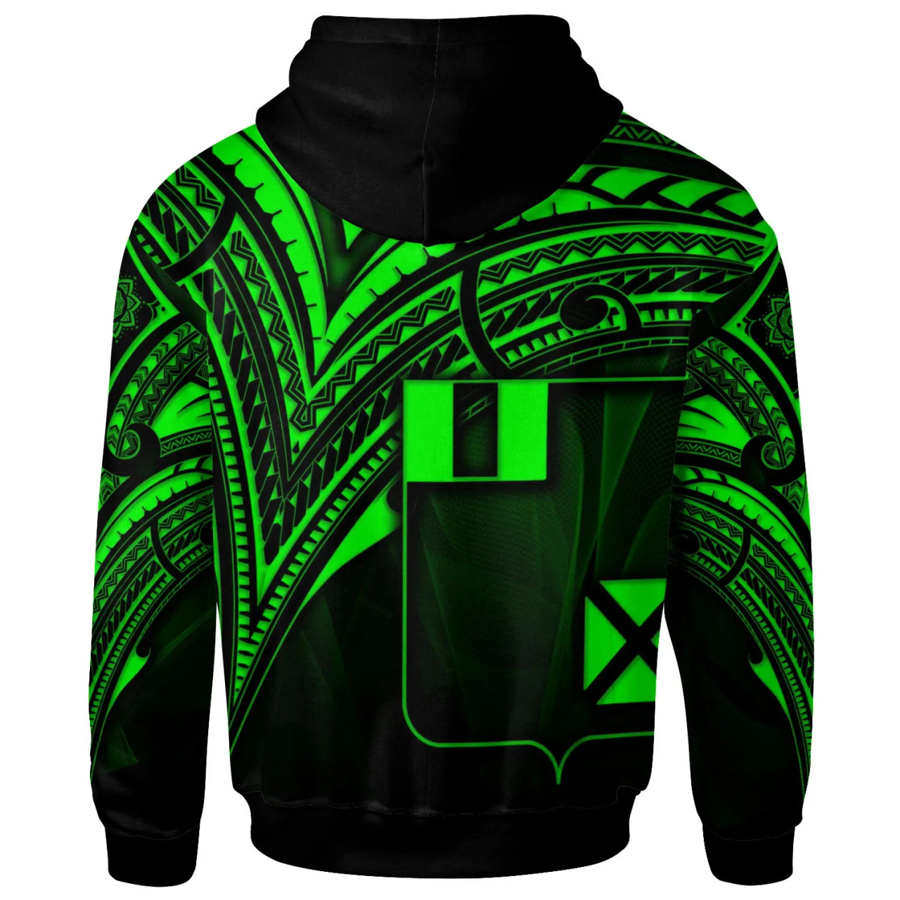 Wallis and Futuna Hoodie - Green Color Cross Style