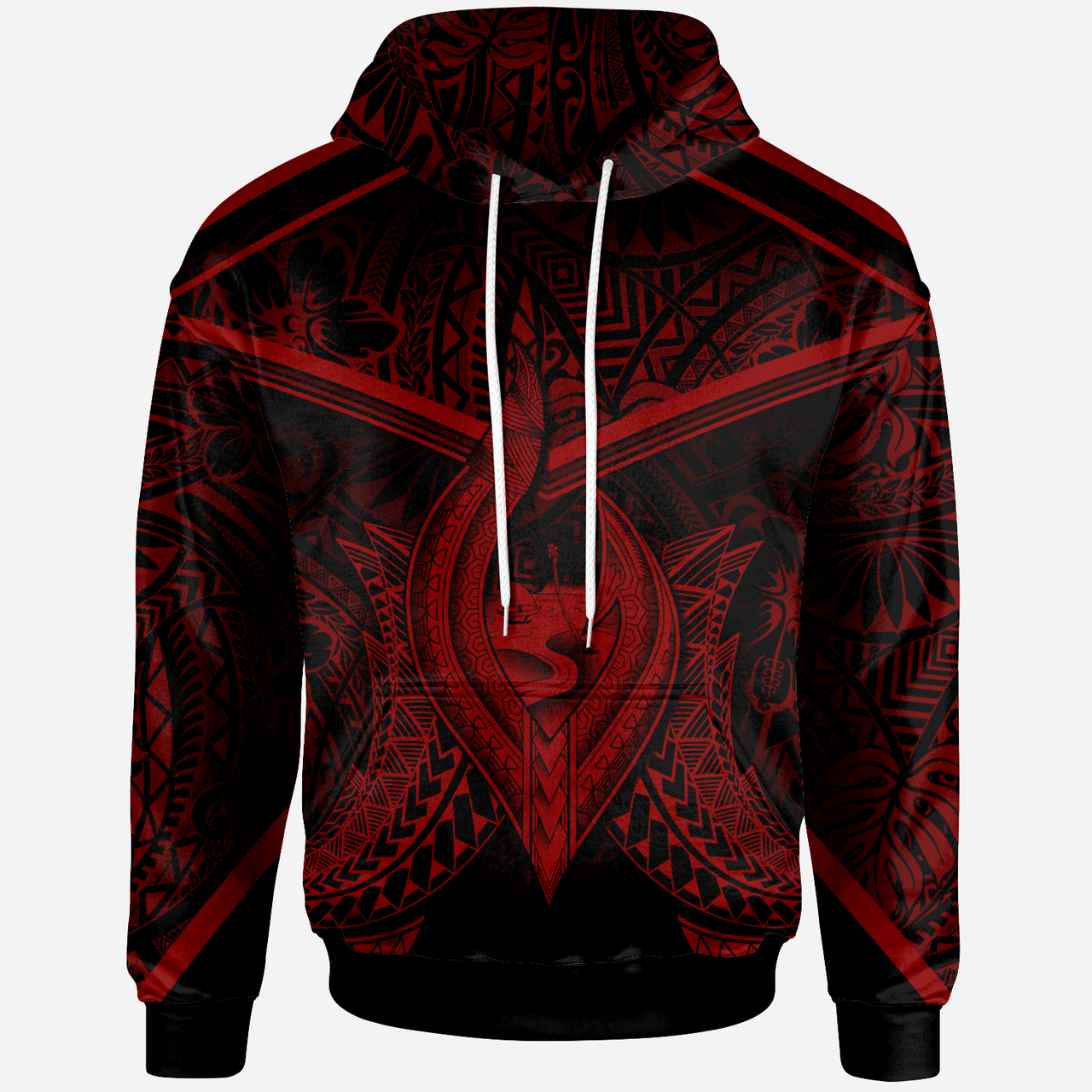 Guam Hoodie - Guam Seal With Line Style Red Version