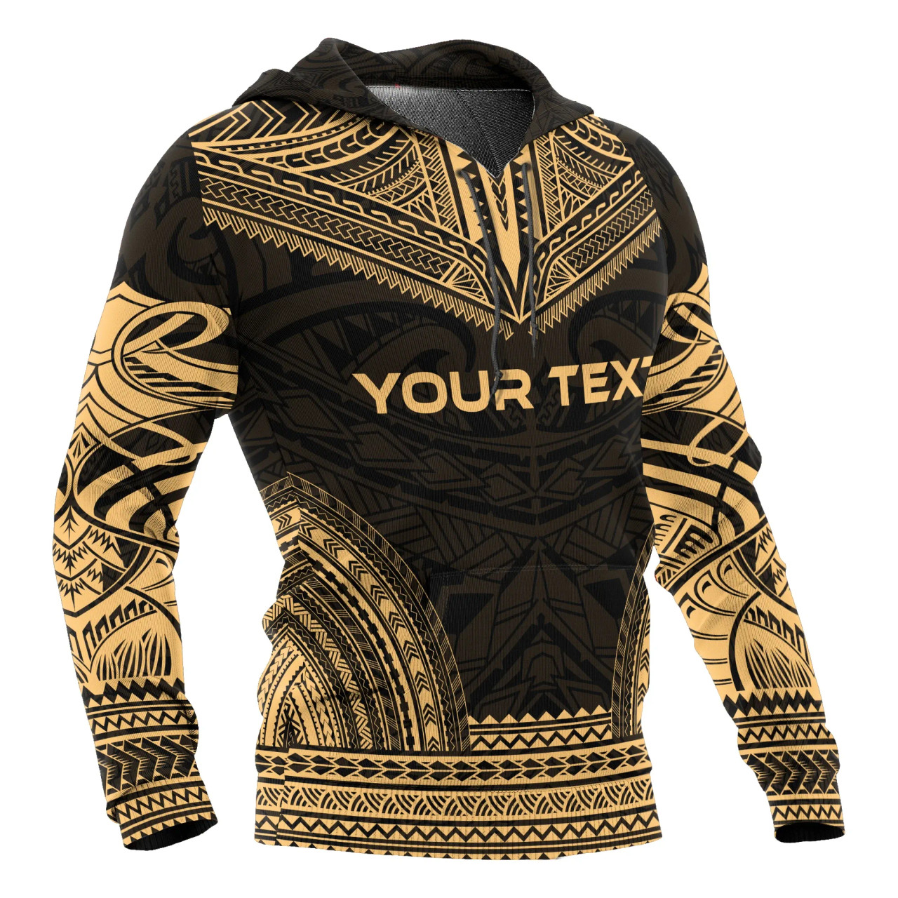 Kanaka Maoli Polynesian Chief Custom Personalised Hoodie - Gold Version