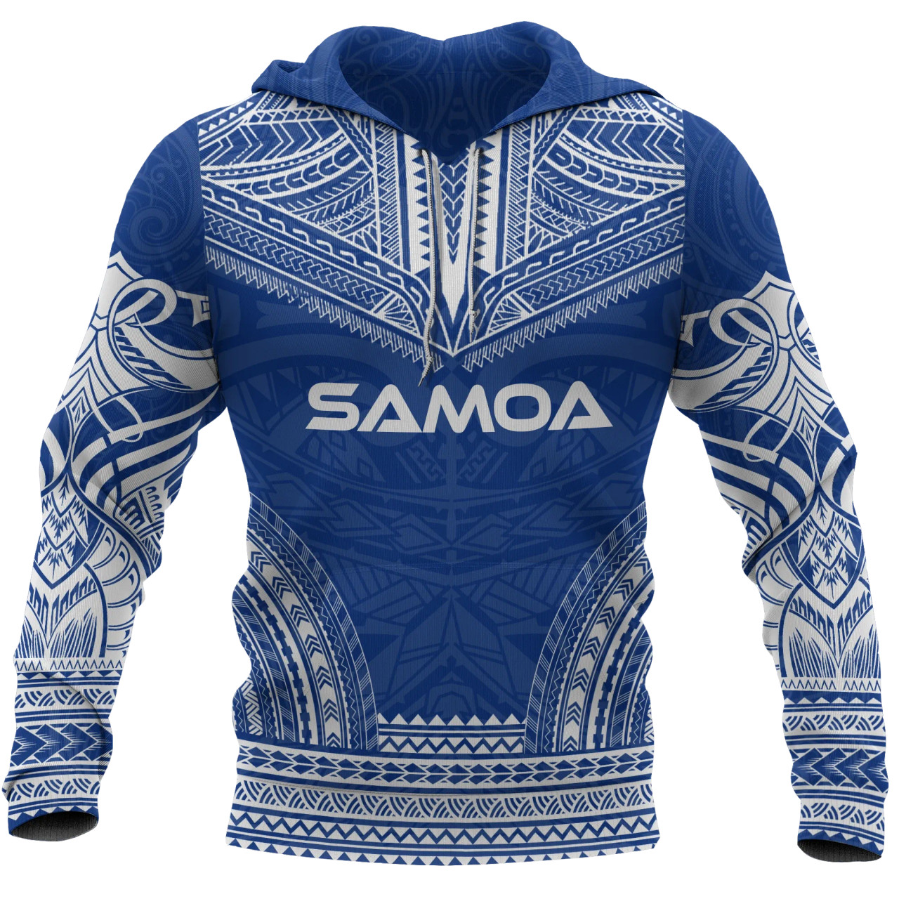 Samoa Polynesian Chief Hoodie - Blue Version