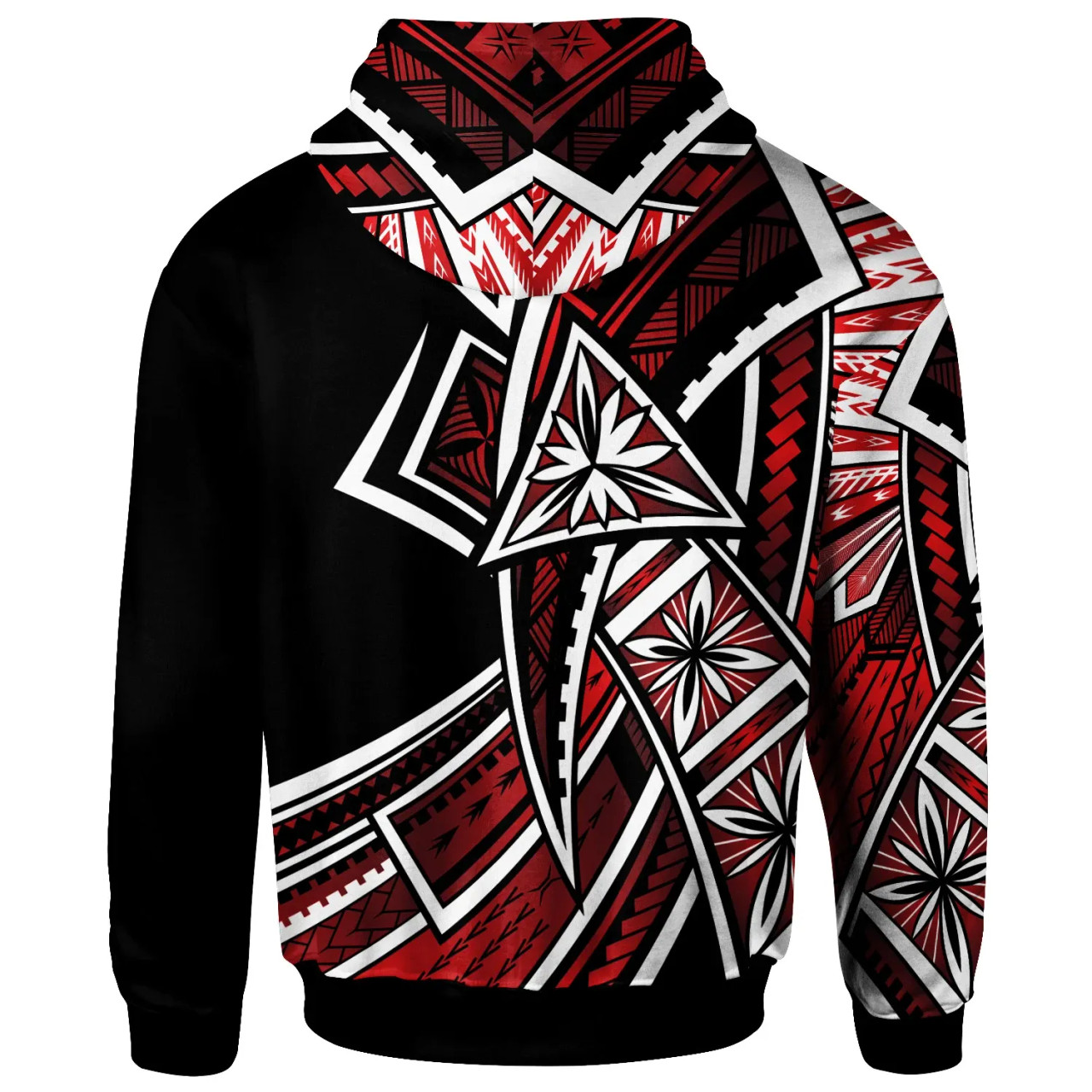 Yap  Hoodie -Tribal Flower Special Pattern Red Color