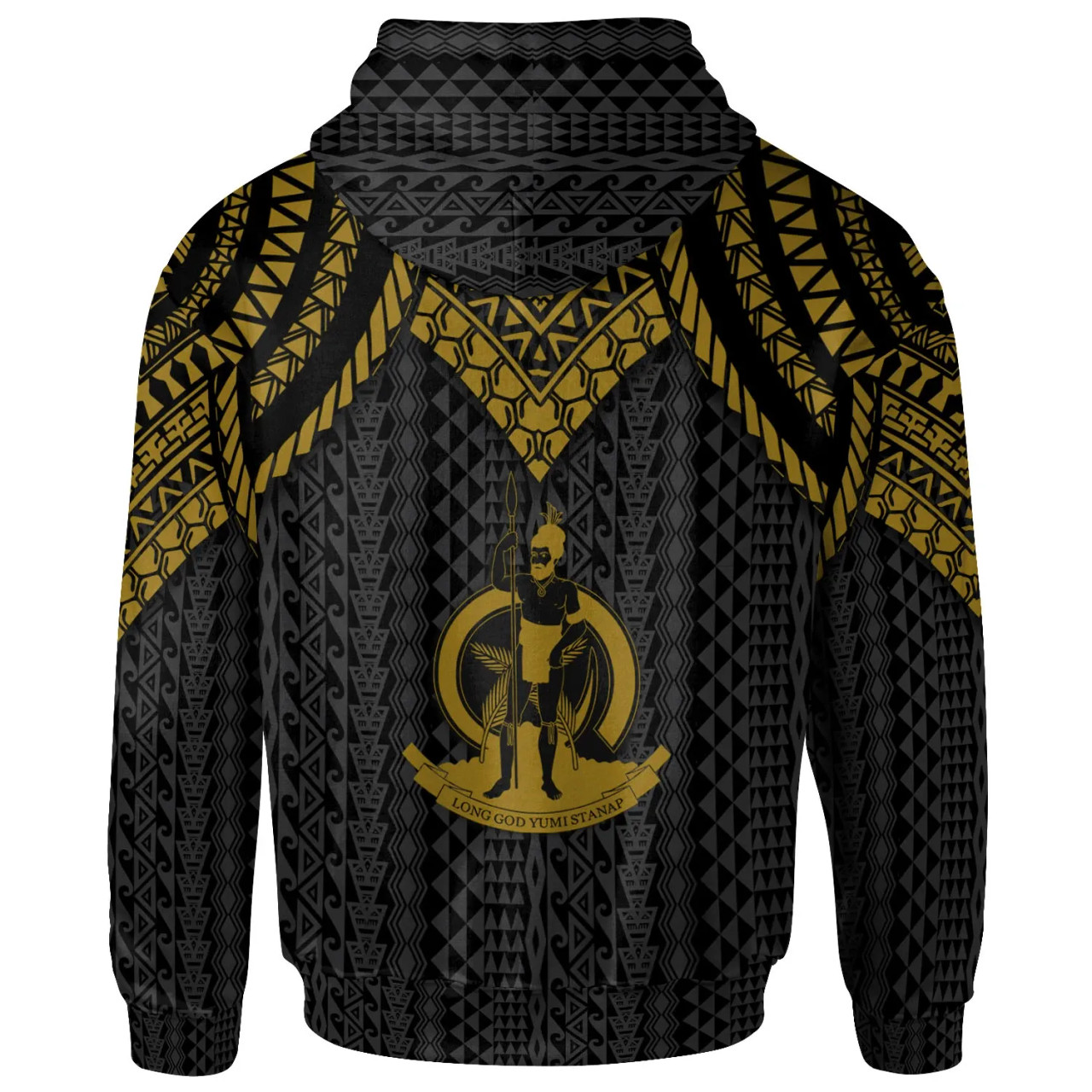 Vanuatu Hoodie - Polynesian Armor Style Gold