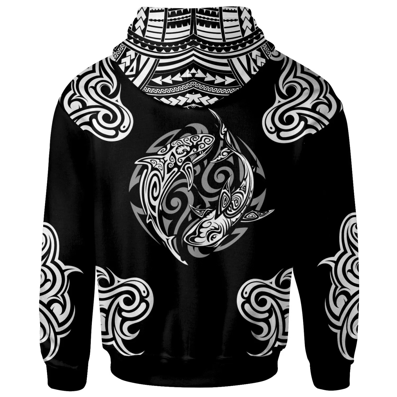 Polynesian Hoodie - Polynesian Shark Tattoo