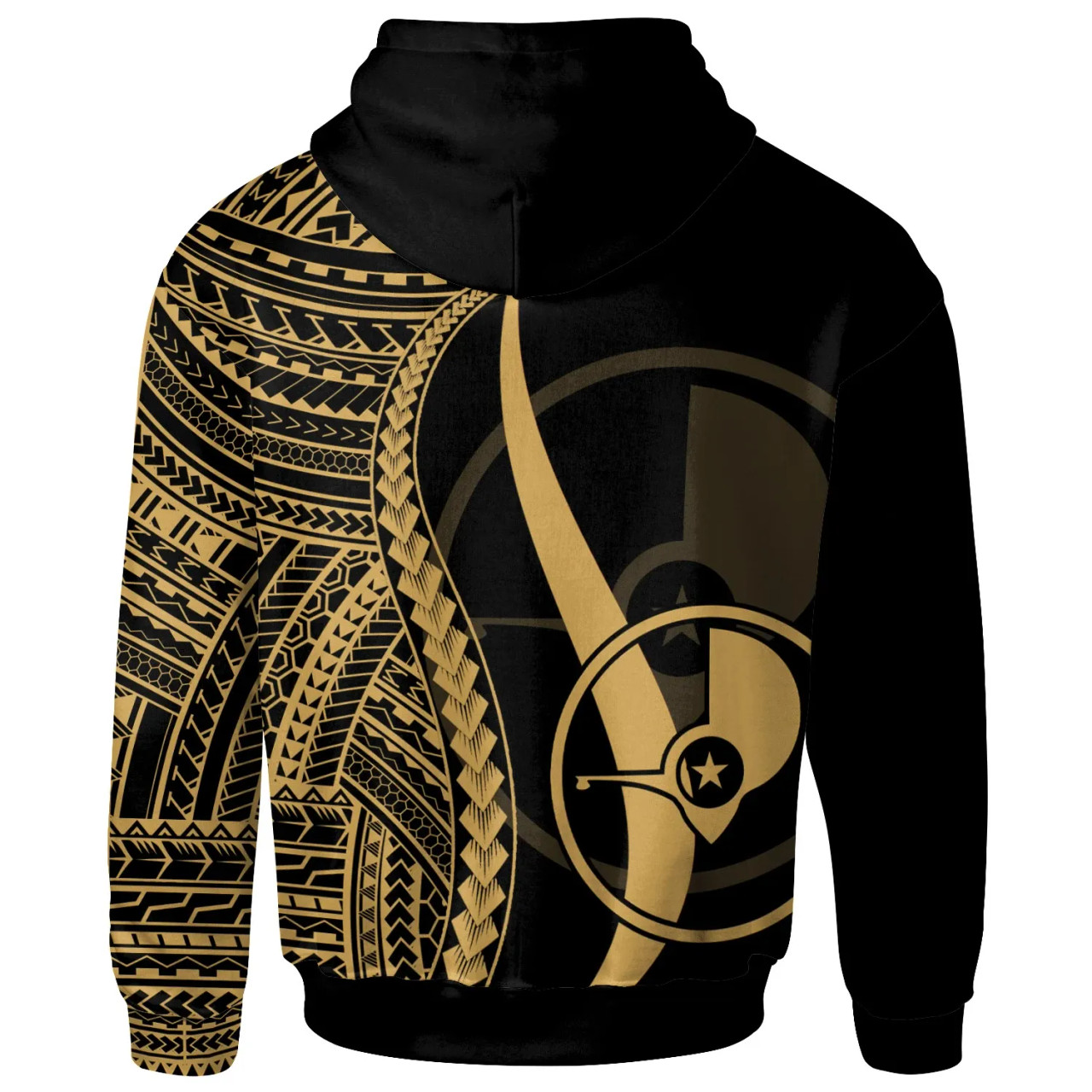 Yap Custom Personalised Hoodie Gold - Tentacle Tribal Pattern