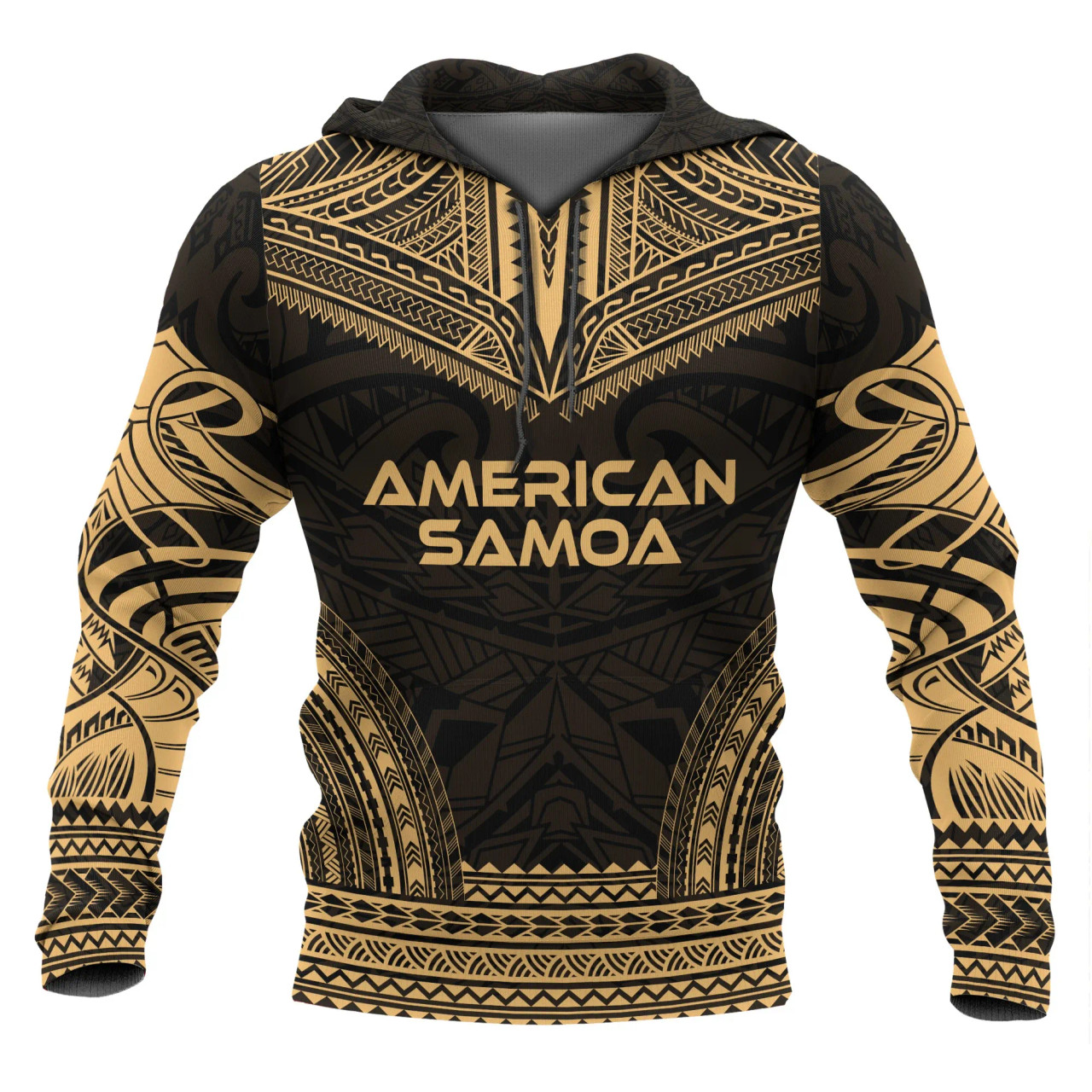 American Samoa Polynesian Chief Hoodie - Gold Version