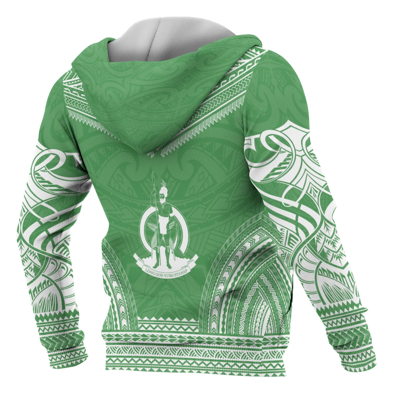 Vanuatu Polynesian Chief Custom Personalised Hoodie - Flag Version