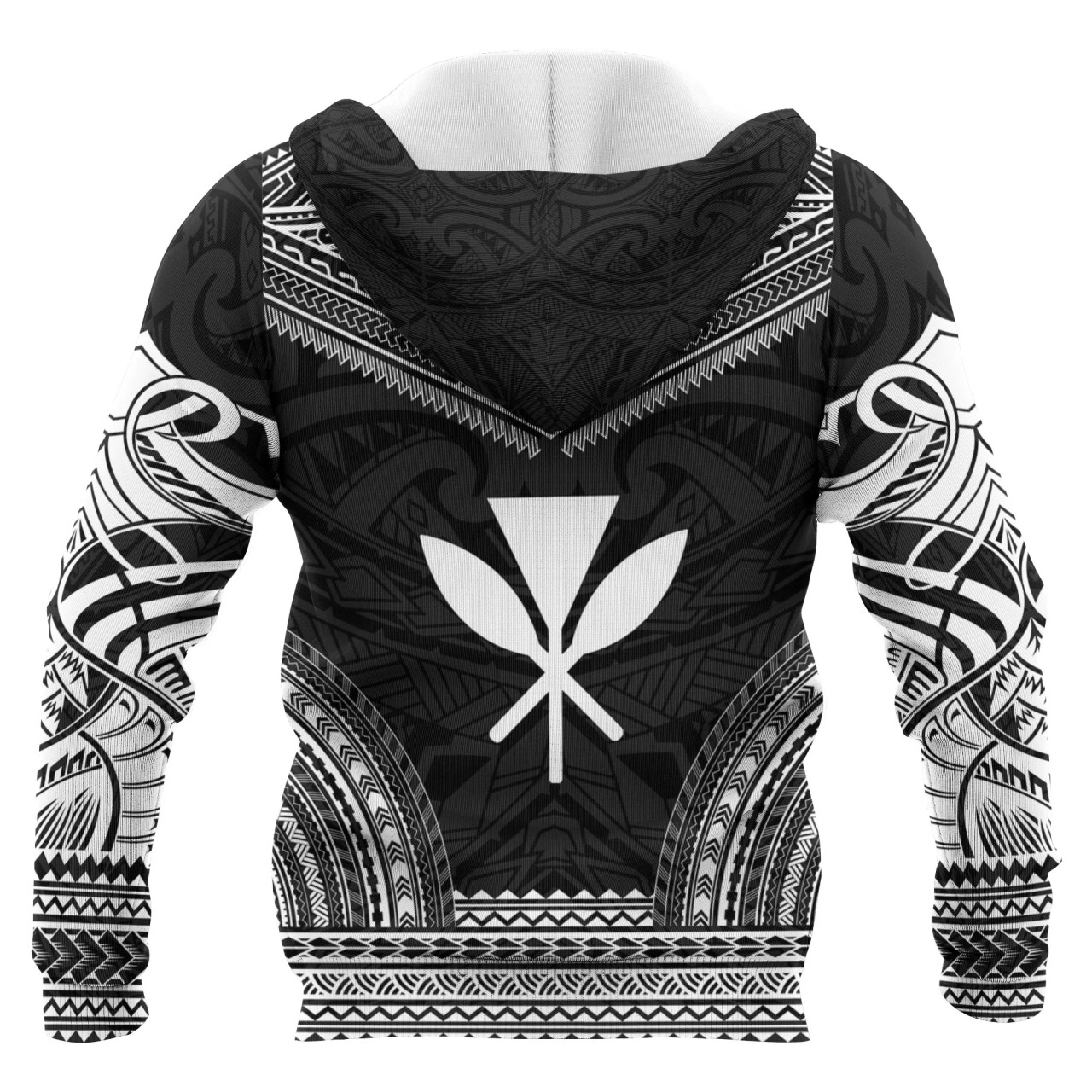 Kanaka Maoli Polynesian Chief Custom Personalised Hoodie - Black Version
