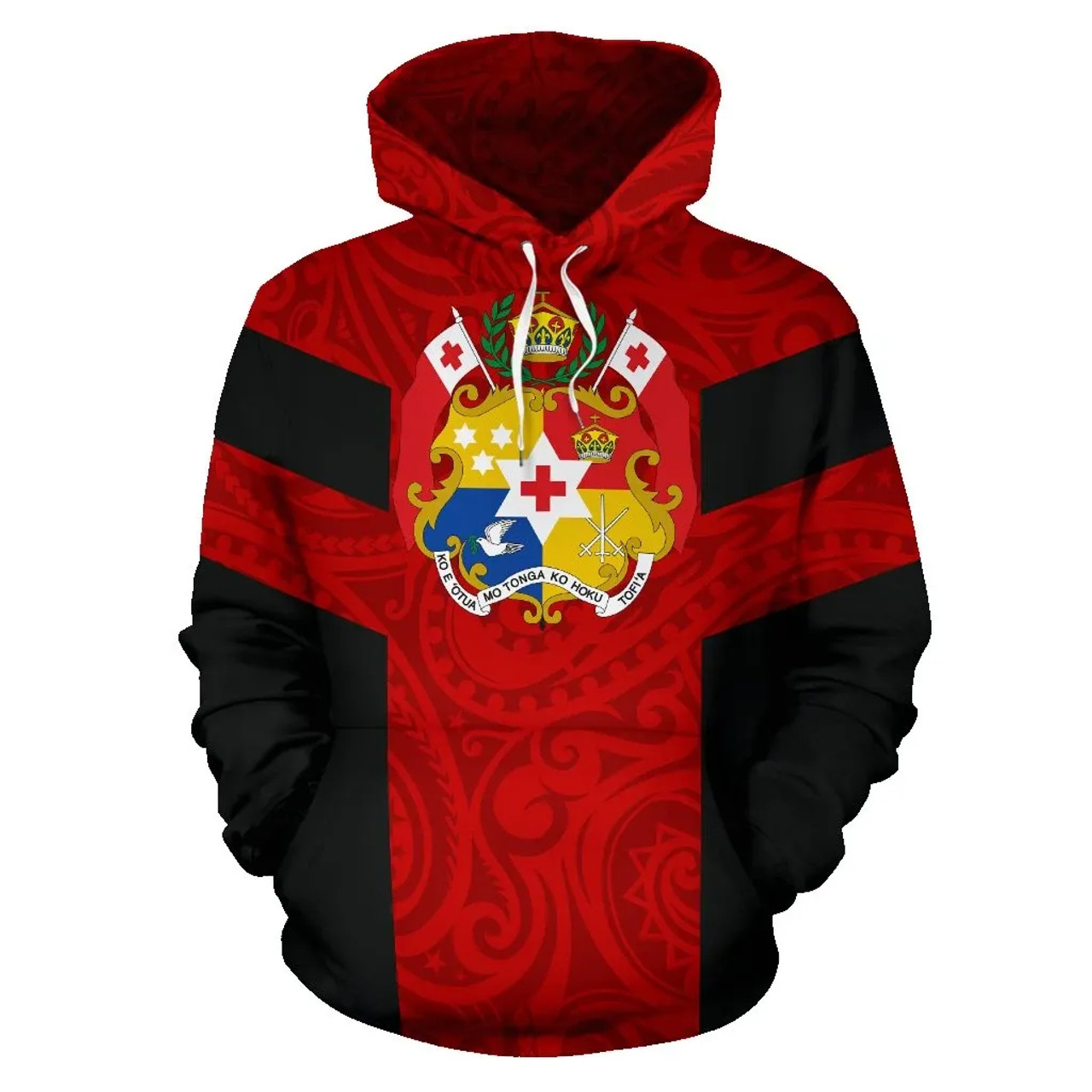 Tonga Polynesian Hoodie - Tonga Coat Of Arms Design