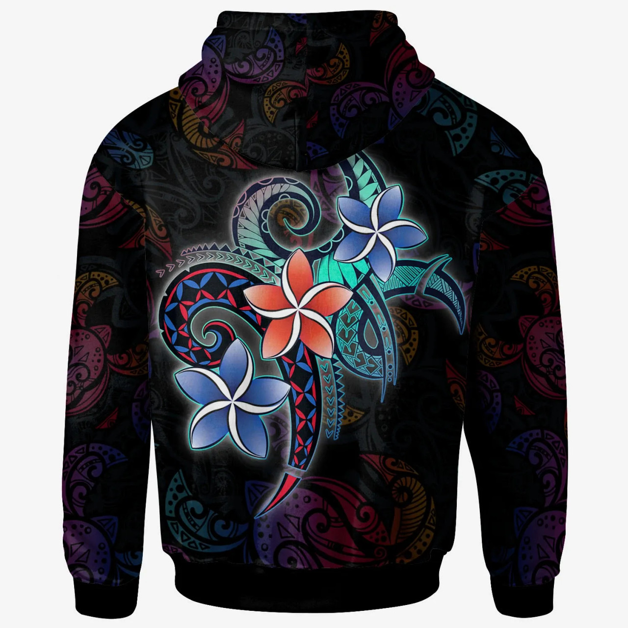 Hawaii Hoodie - Plumeria Flowers Style