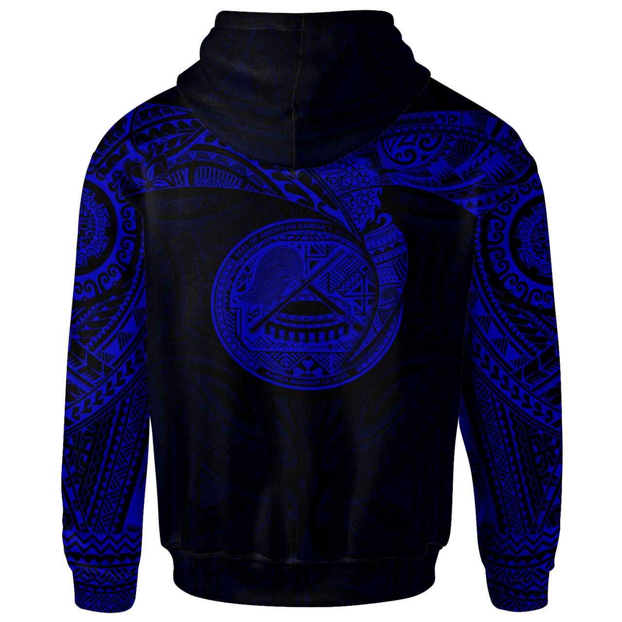 American Samoa Polynesian Hoodie - Gold Heart Shield