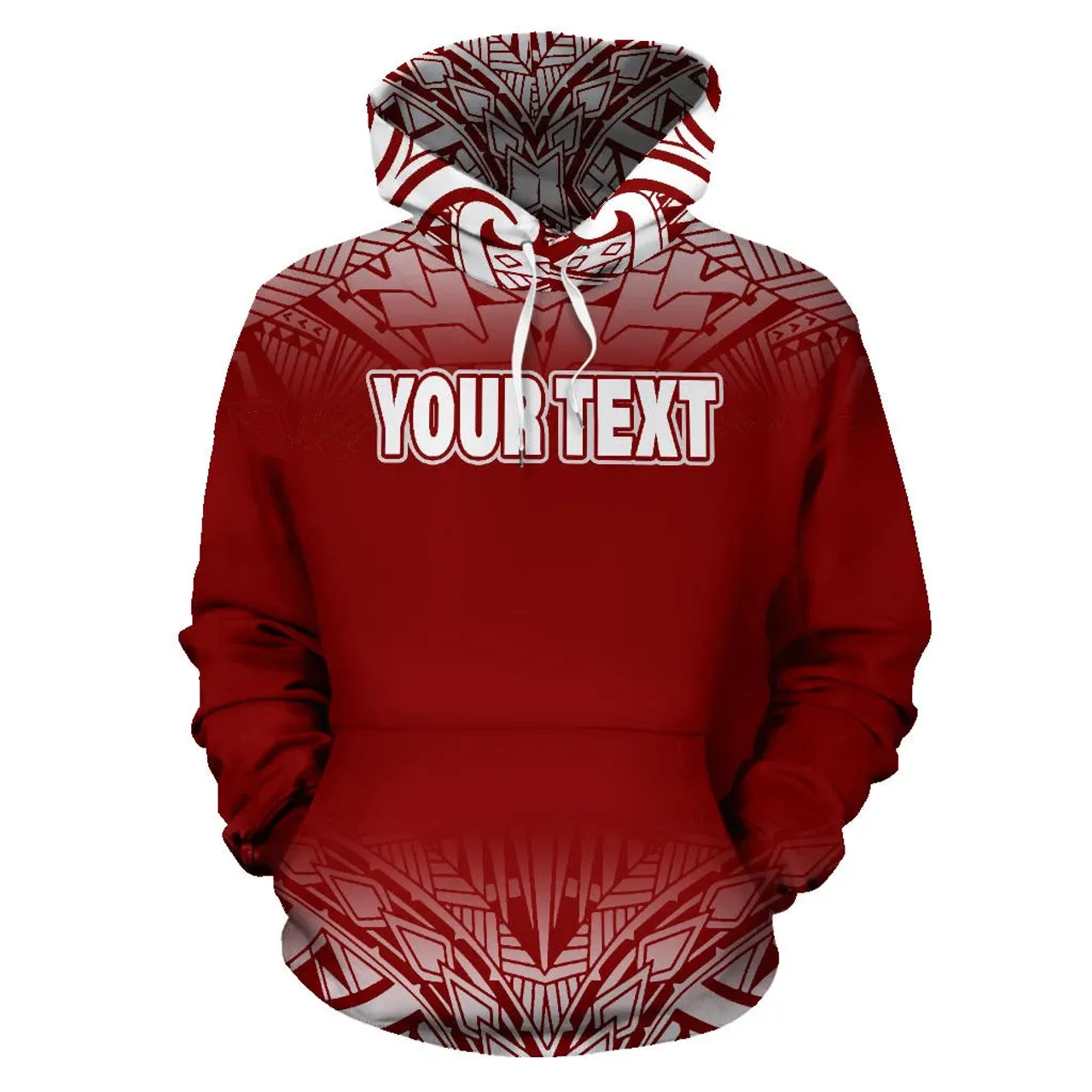 Vanuatu Custom Personalised All Over Hoodie - Fog Red