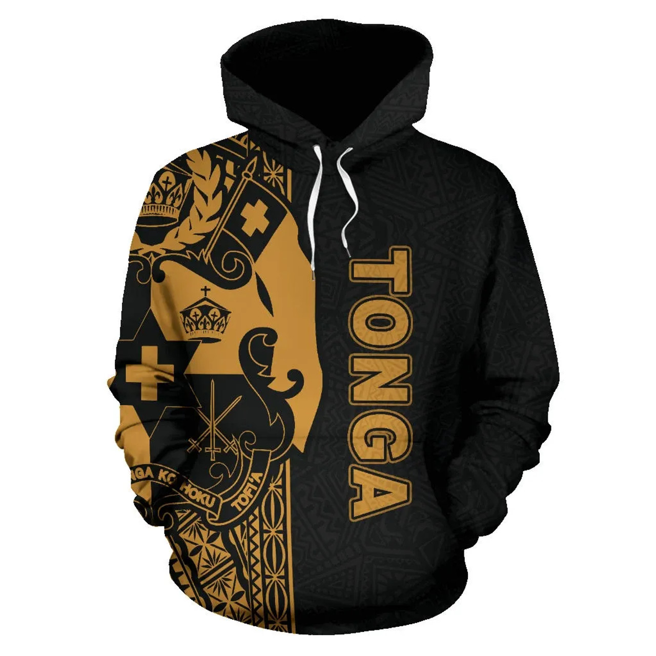 Tonga Polynesian Hoodie - Yellow Line