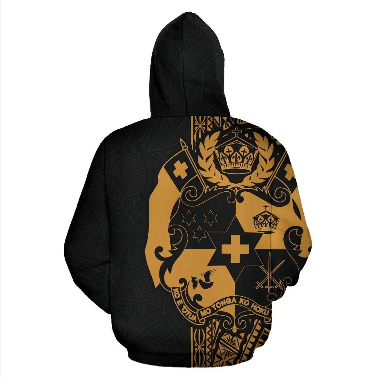 Tonga Polynesian Hoodie - Yellow Line