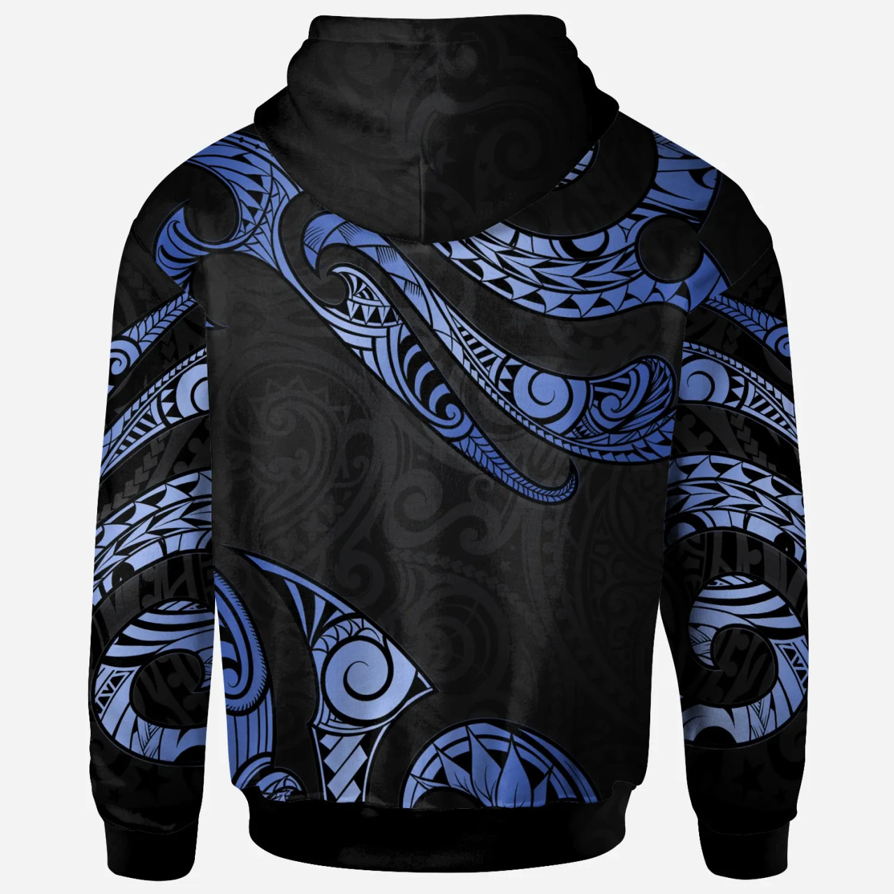 Tokelau Polynesian Hoodie - Poly Tattoo Blue Version