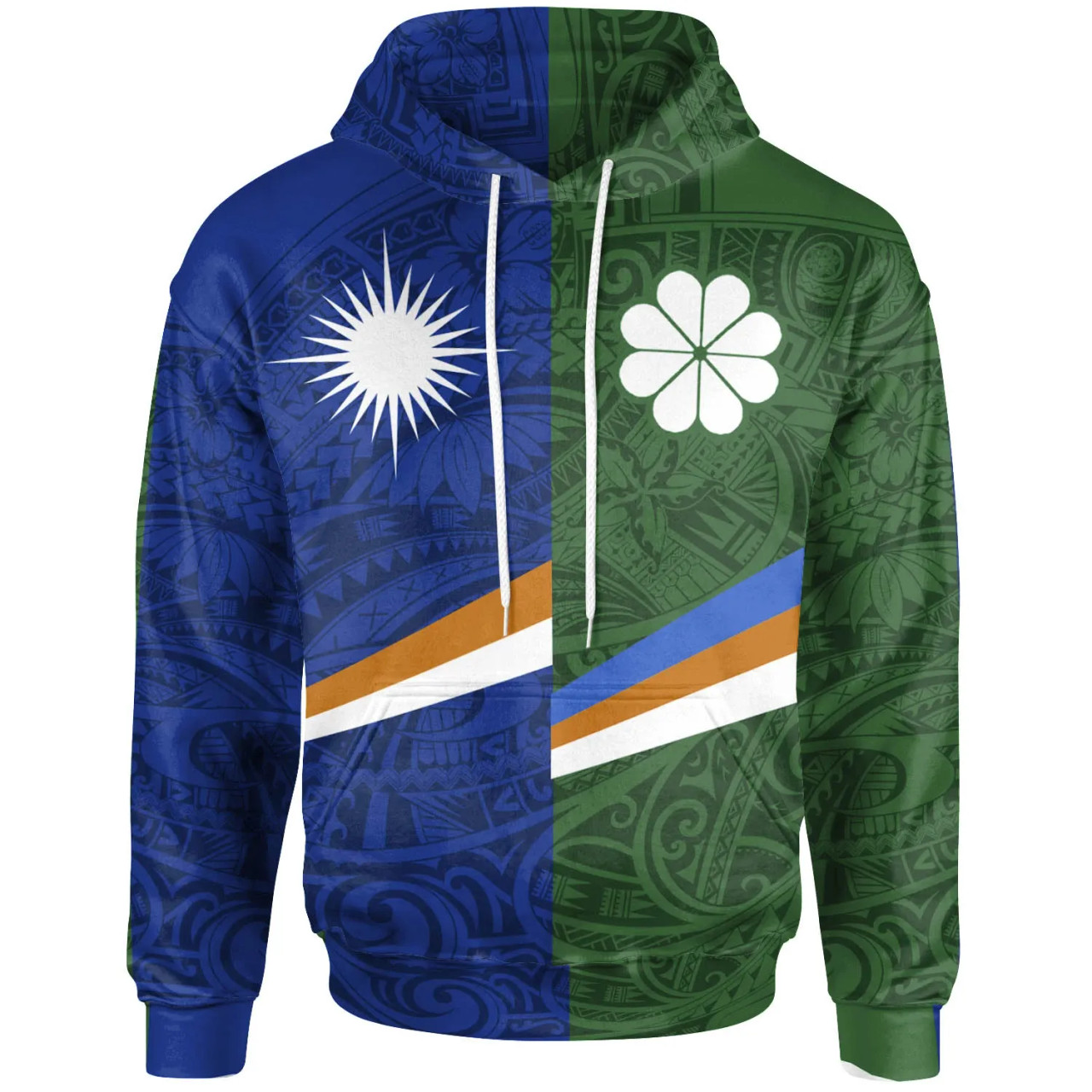 Marshall mix Kwajalein Flag Hoodie