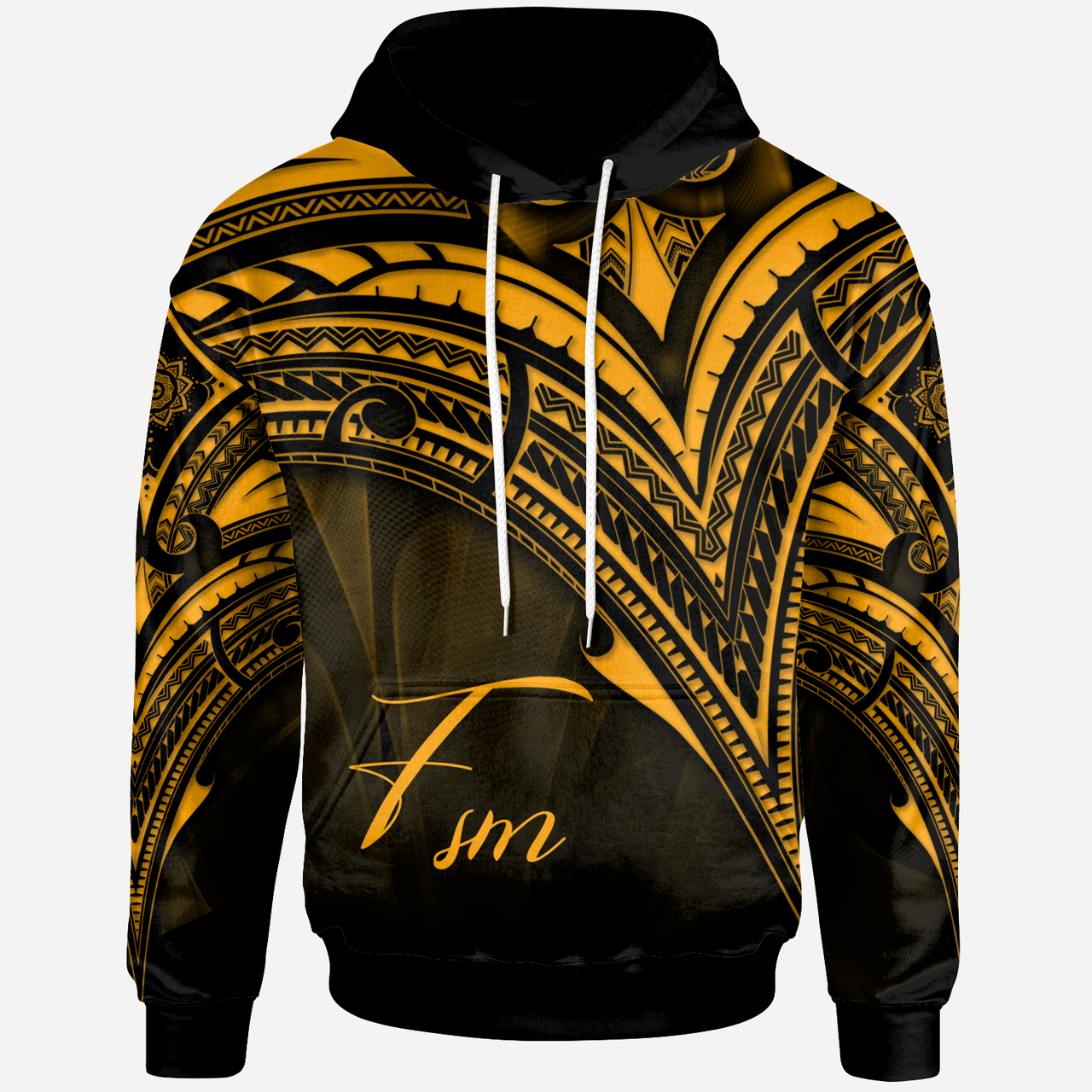 Federated States of Micronesia Hoodie - Gold Color Cross Style