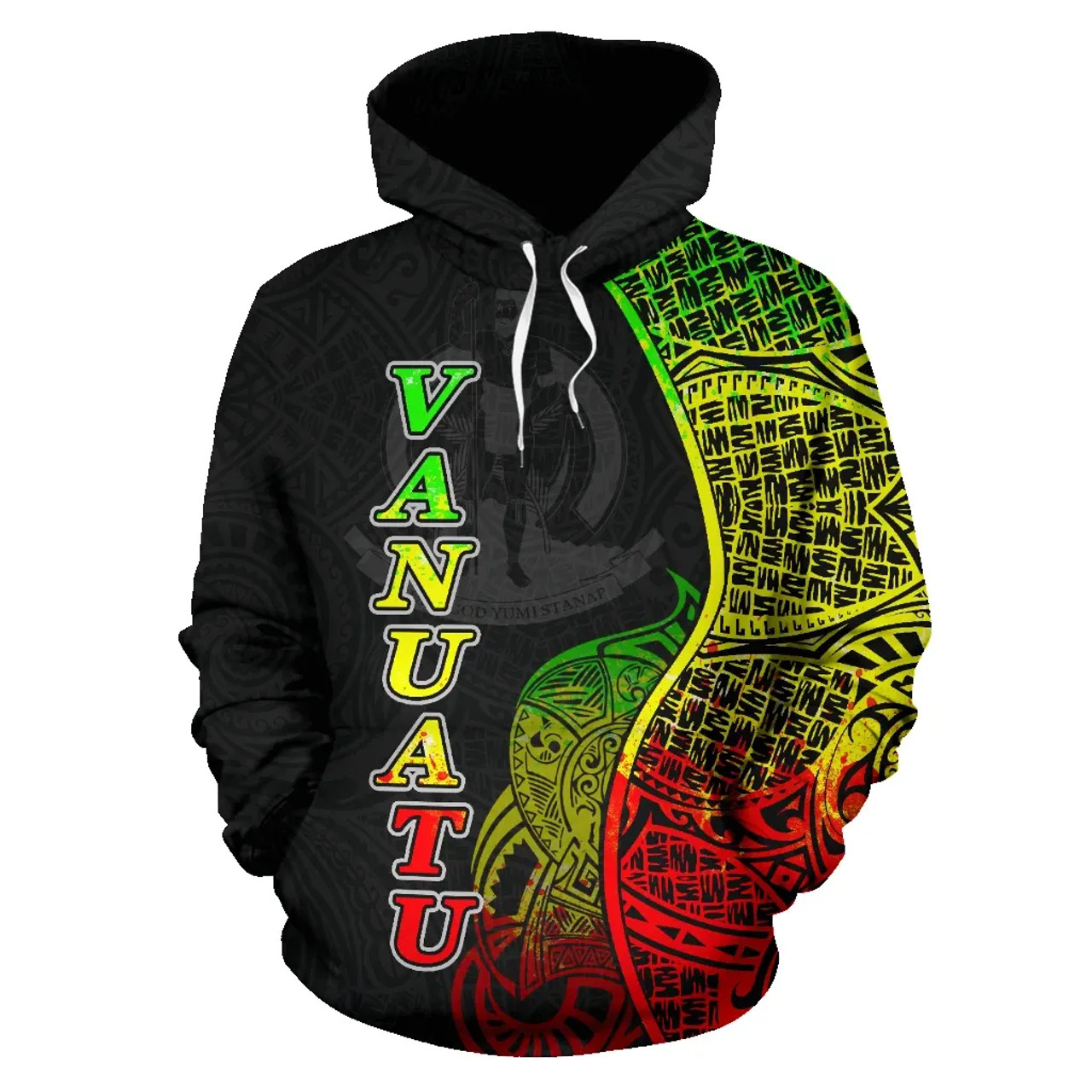 Vanuatu Polynesian Hoodie Coconut Tree Reggae