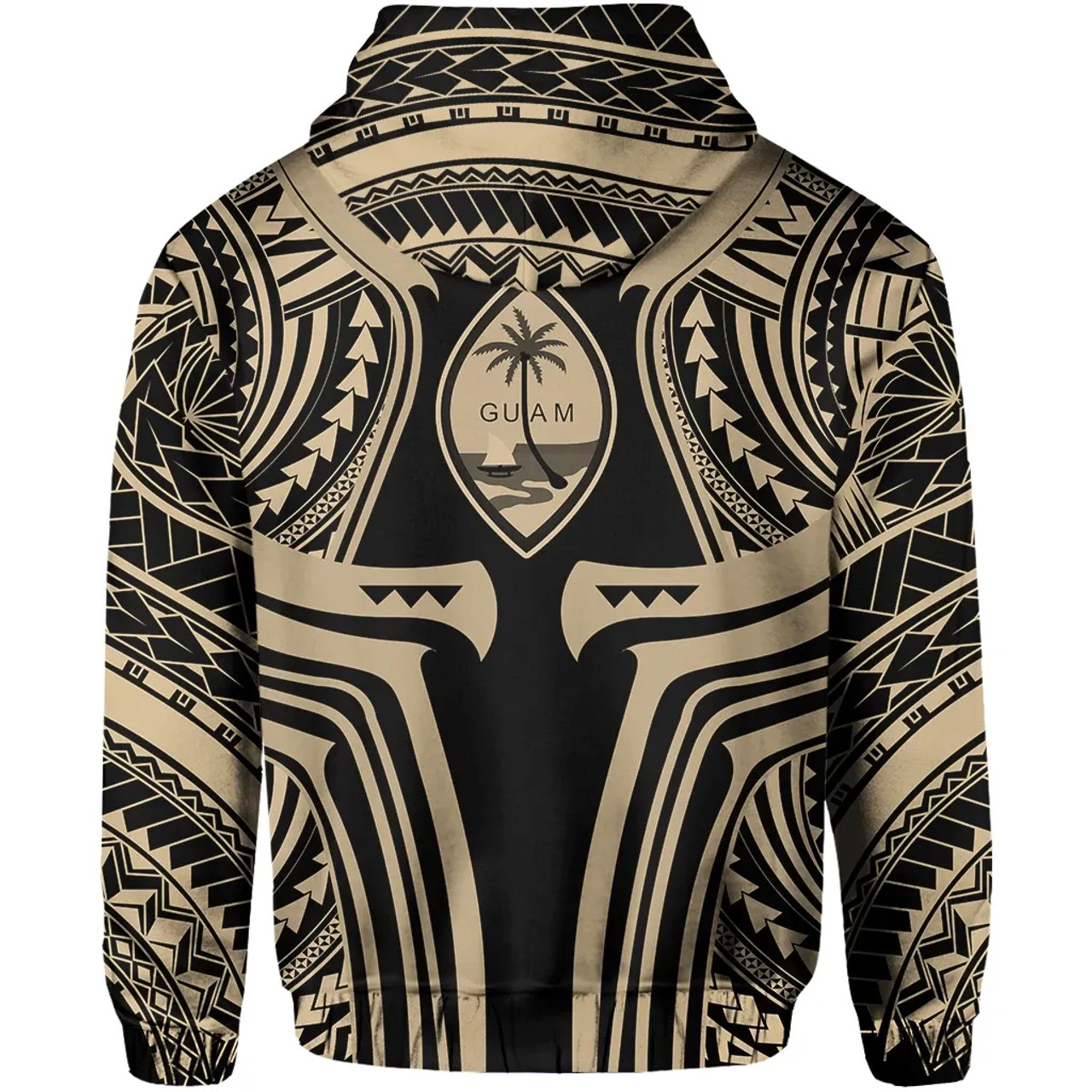 Guam Hoodie - Guam Coat Of Arms Polynesian New Tattoo Style