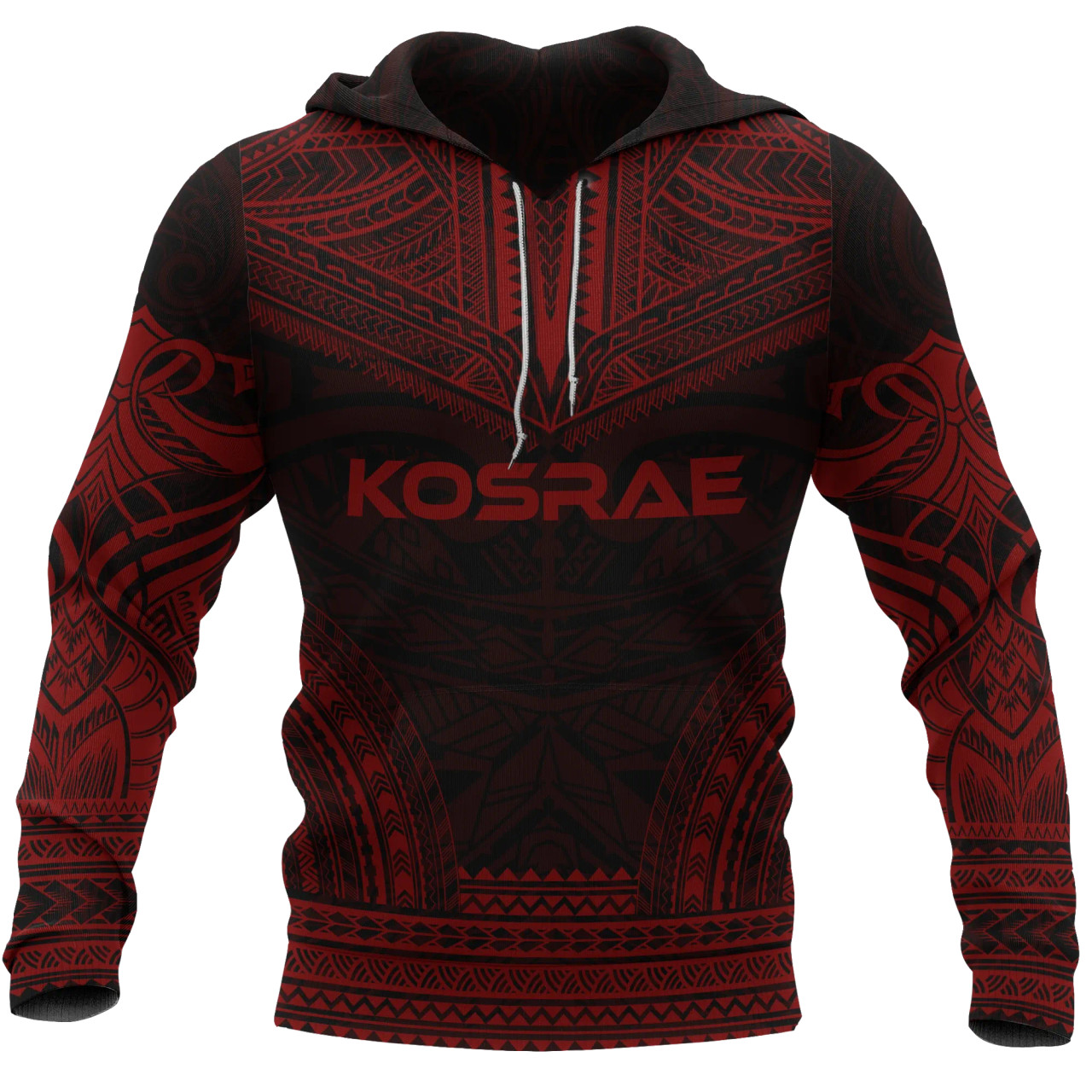 Kosrae Polynesian Chief Hoodie - Red Version